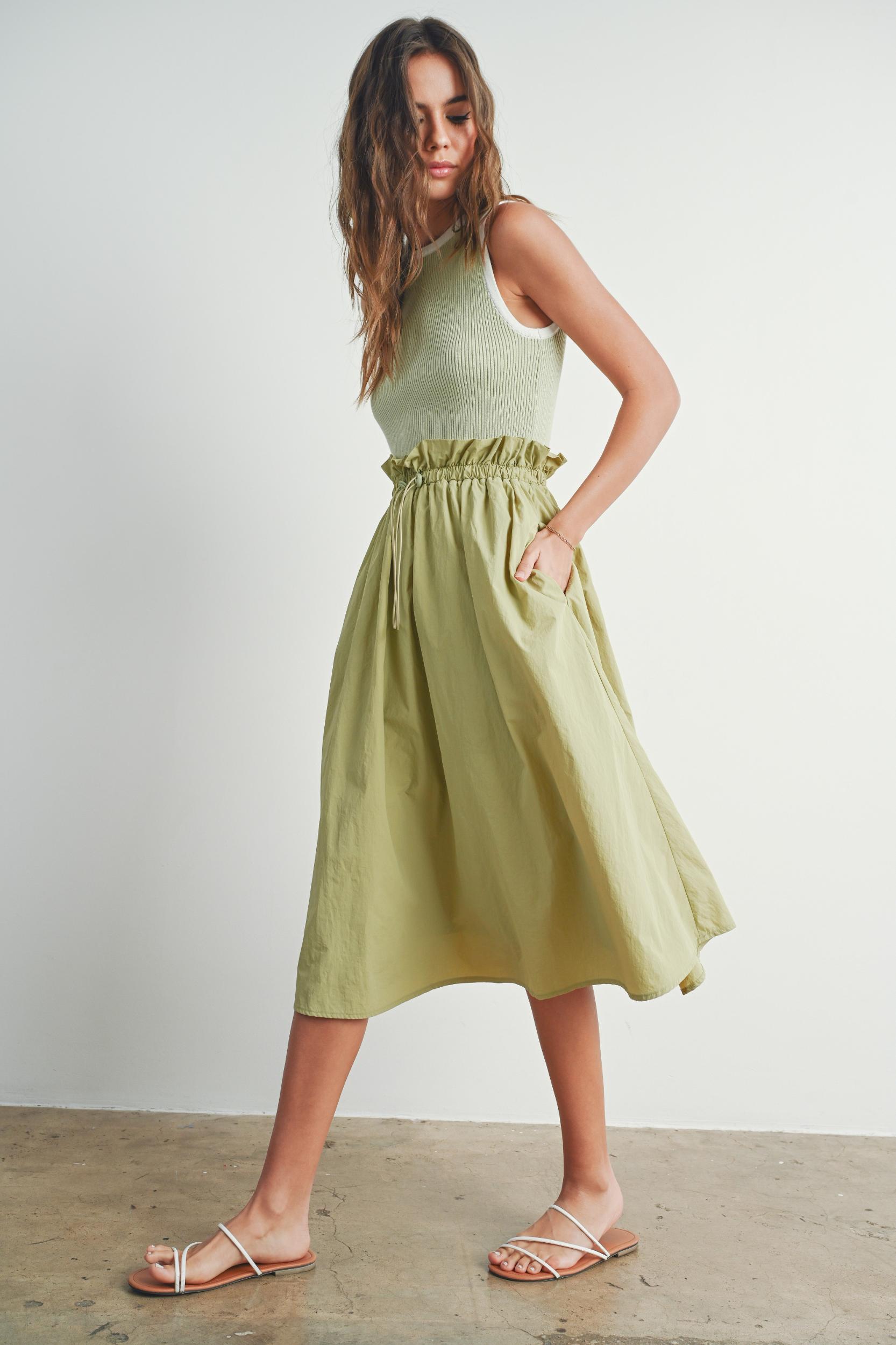 Contrast Tank Twofer Dress Product Image