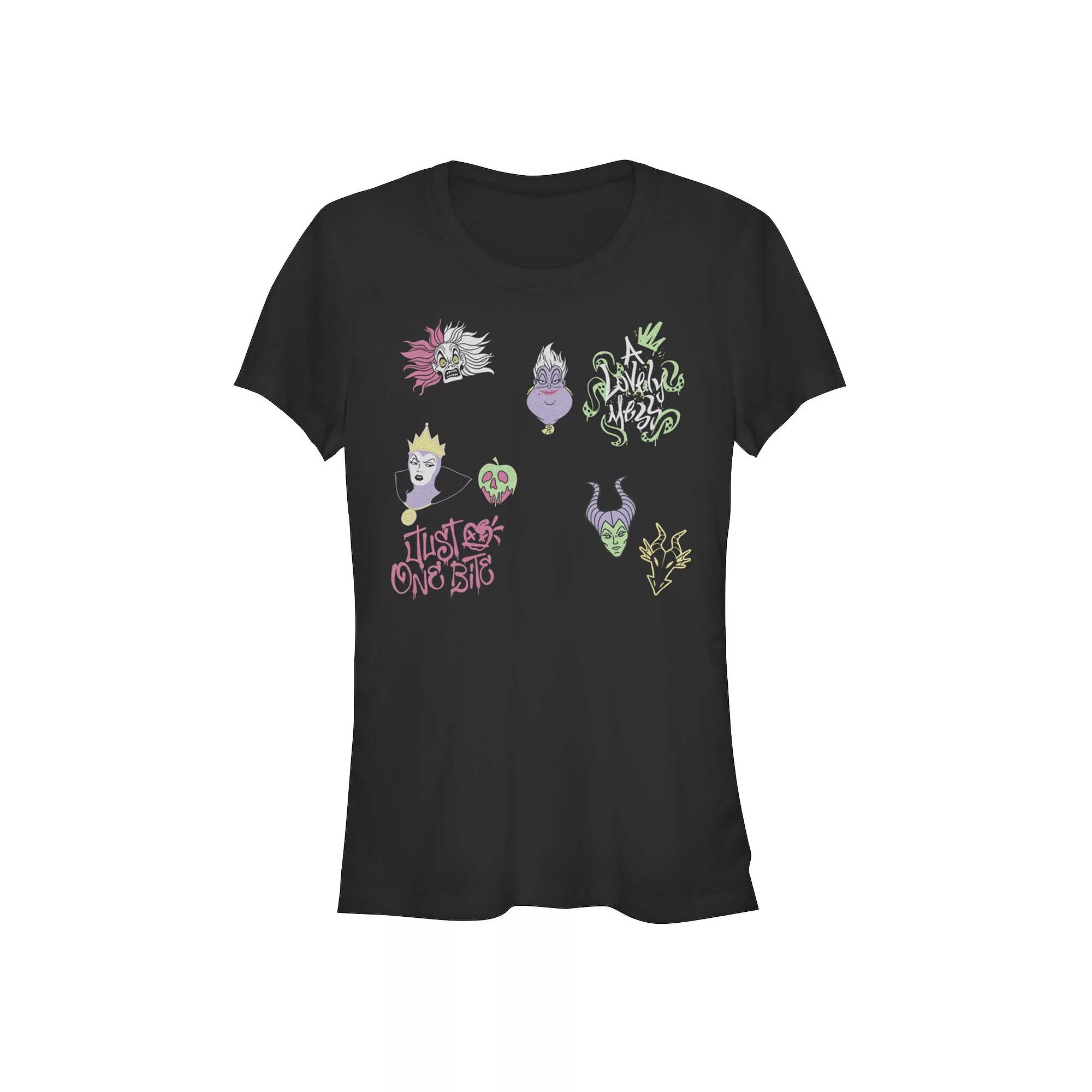 Disney Villains Character Icons Juniors' Fitted Graphic Tee, Girl's,  Product Image