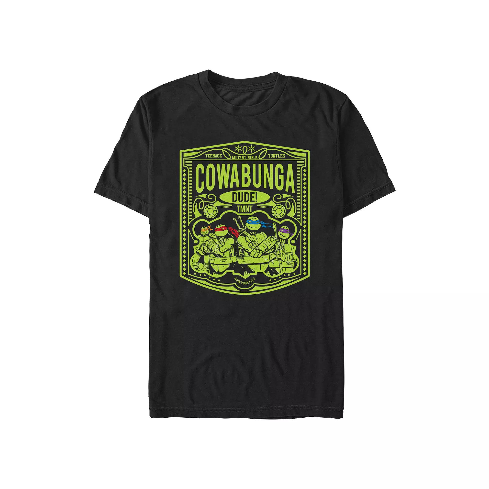 Men's Teenage Mutant Ninja Turtles Cowabunga Stamp Graphic Tee, Size: Large, Black Product Image