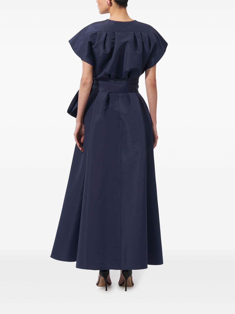 sash-belt silk maxi dress Product Image