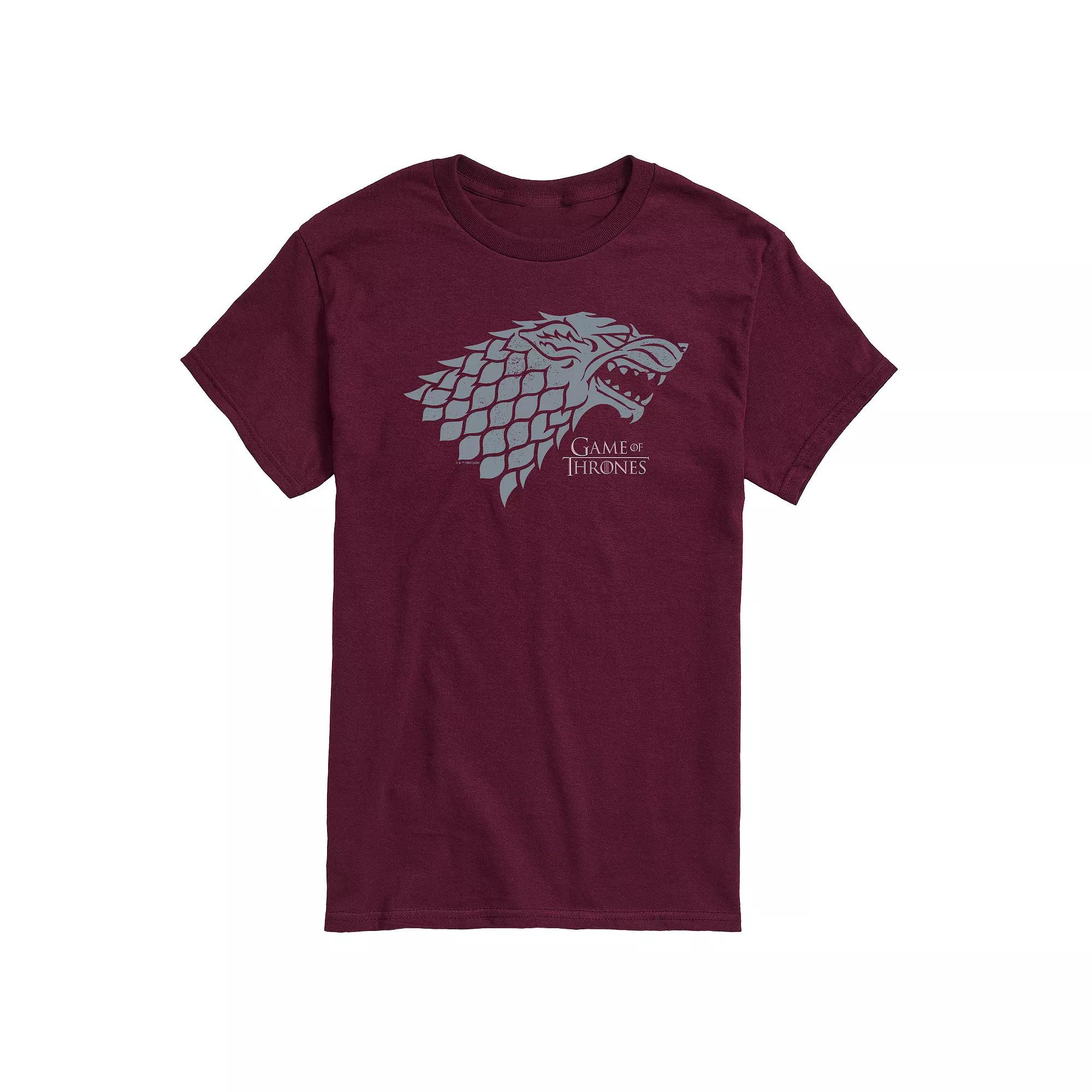 Men's Game Of Thrones Stark Wolf Head Graphic Tee,  Product Image