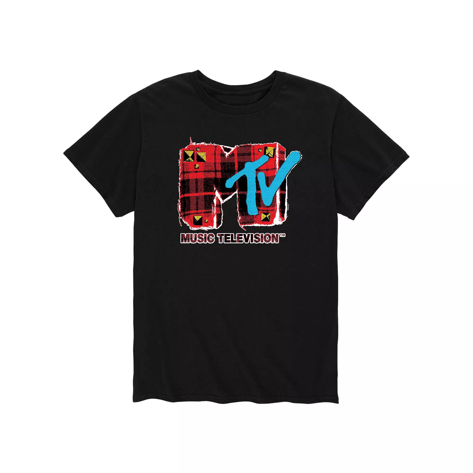 Men's MTV Grunge Plaid Tee,  Product Image