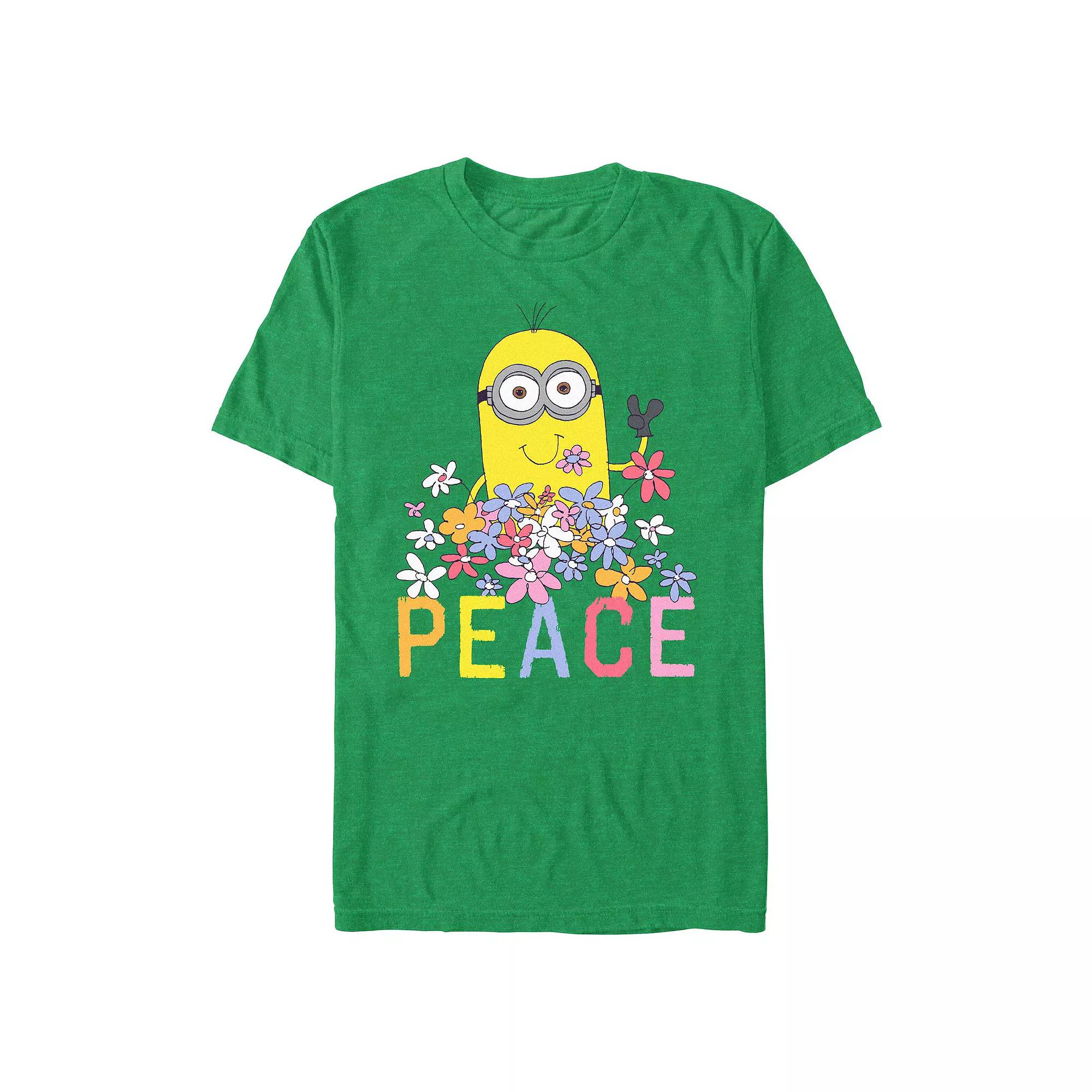 Big & Tall Peace Minion Graphic Tee, Men's,  Product Image
