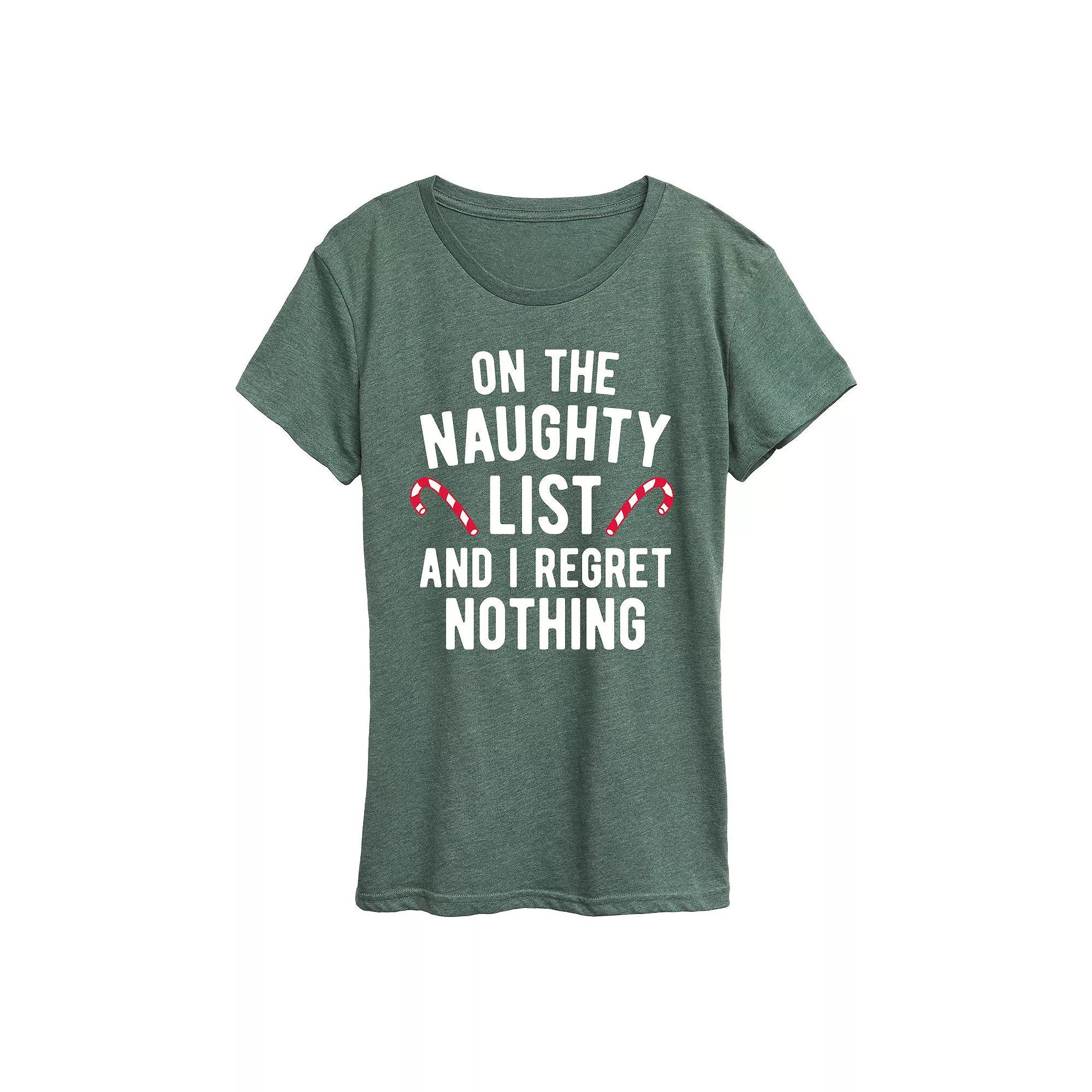 Women's On The Naughty List Graphic Tee, Girl's,  Product Image