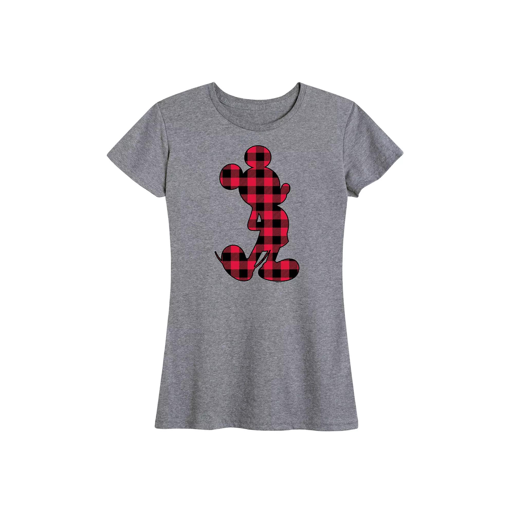 Disney's Mickey Mouse Women's Plaid Graphic Tee,  Product Image