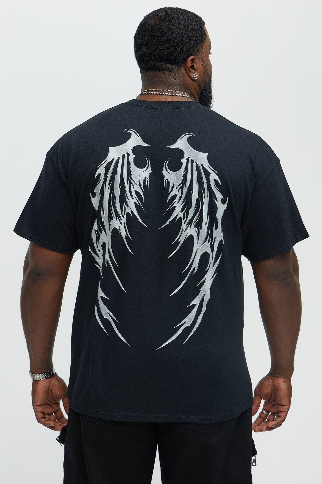 Winged Wraith Short Sleeve Tee - Black Male Product Image