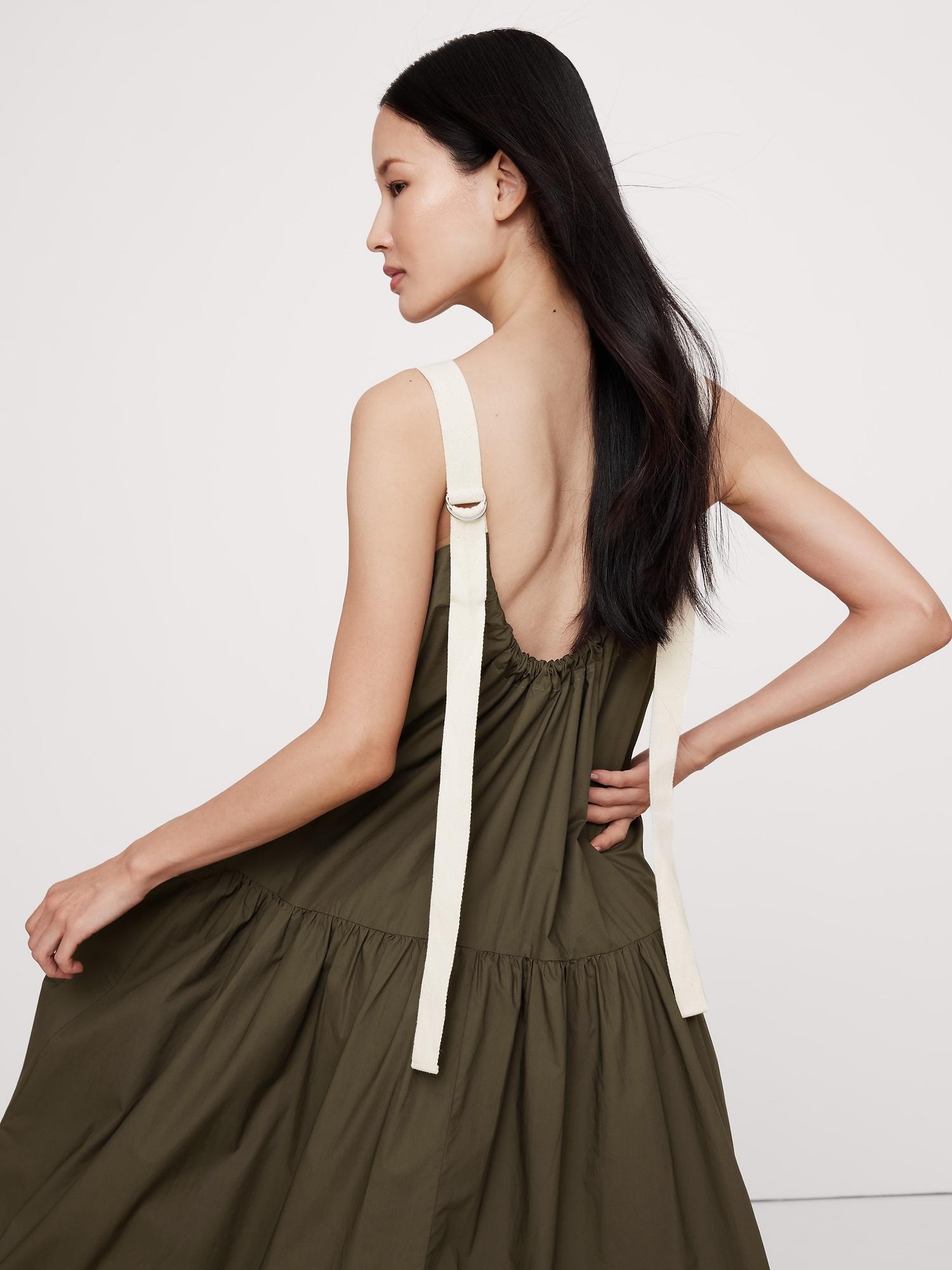 Cotton Poplin Swing Maxi Dress Product Image