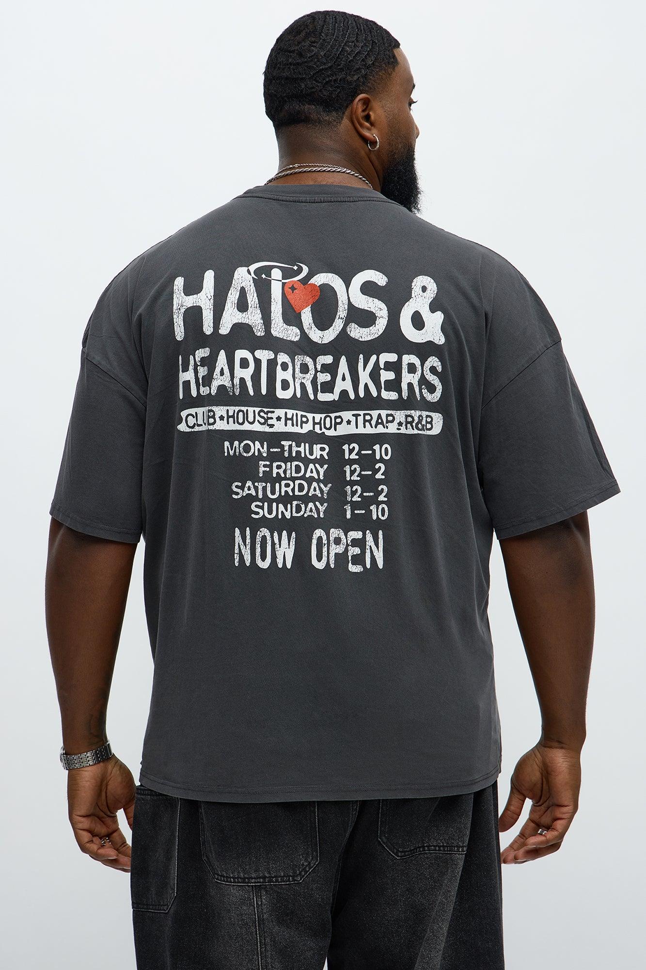 Halos Heartbreakers Club Short Sleeve Tee - Black Wash Male Product Image
