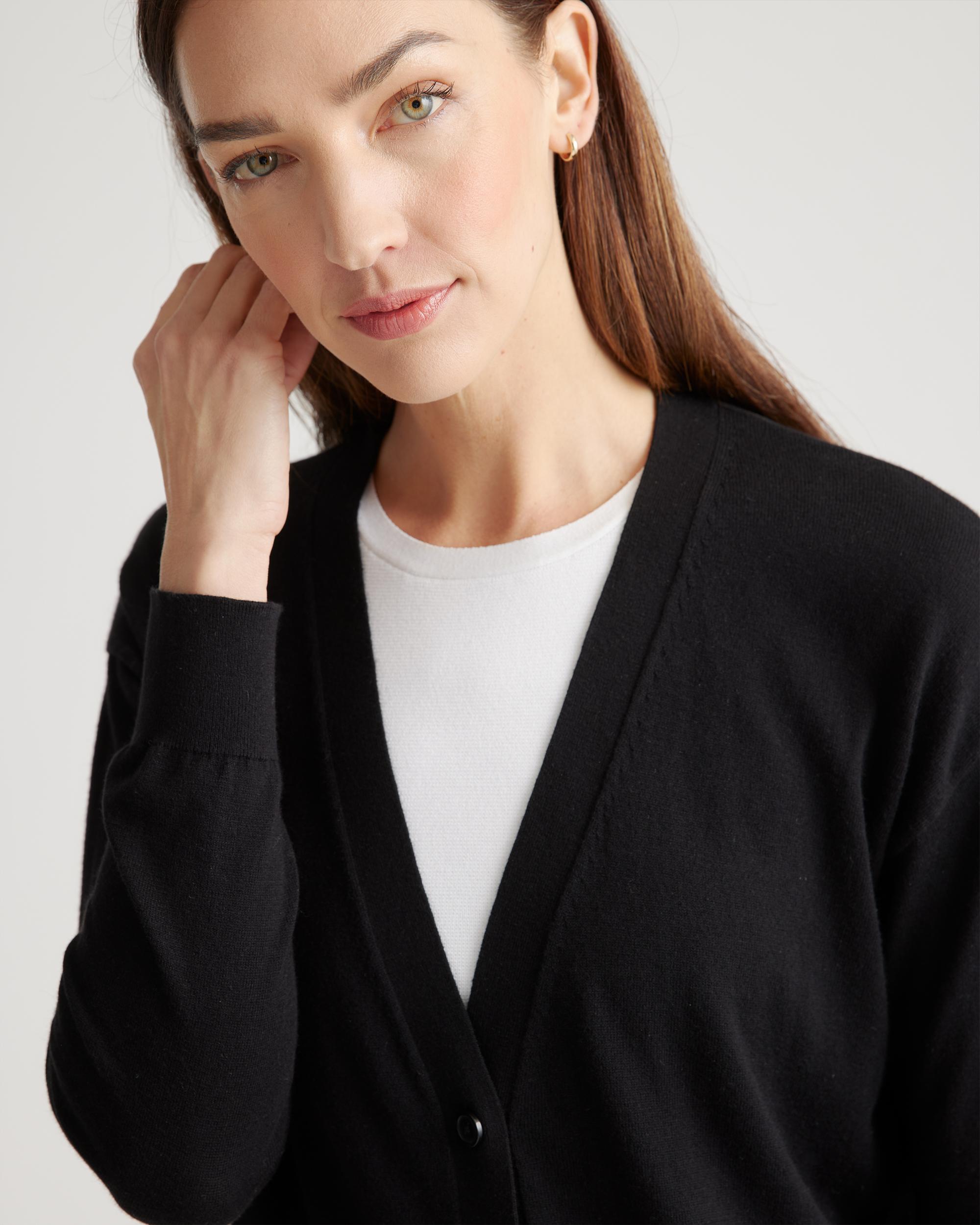 Quince | Women's Lightweight Cotton Cashmere Cardigan Sweater Organic Cotton Product Image