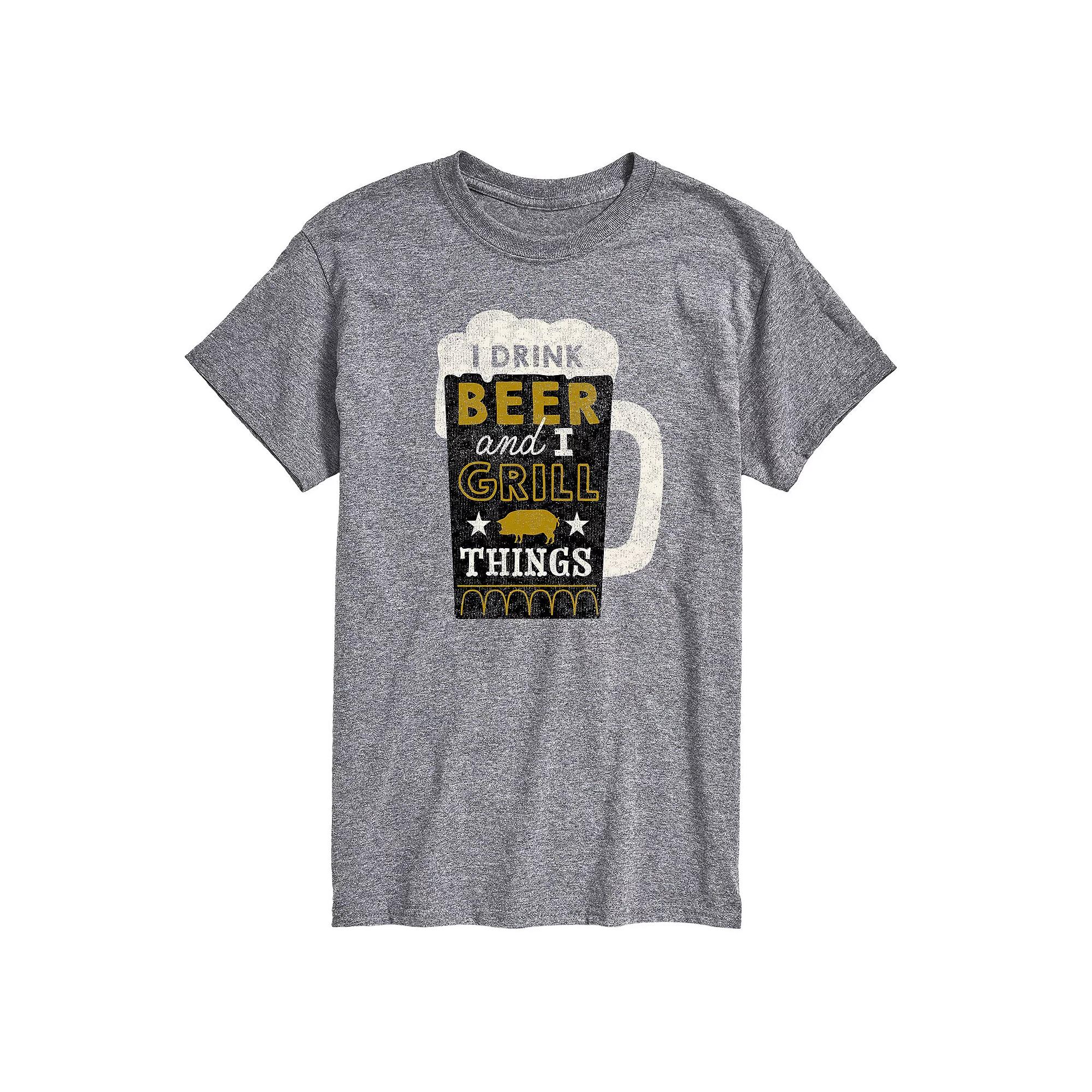 Men's I Drink Beer Grill Things Graphic Tee,  Product Image
