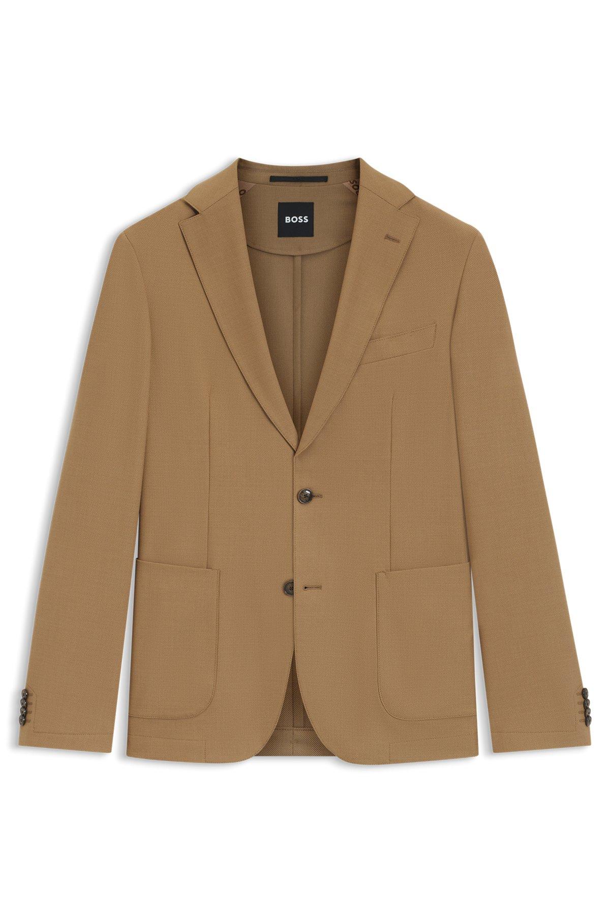 Slim-fit jacket in machine-washable stretch fabric Product Image