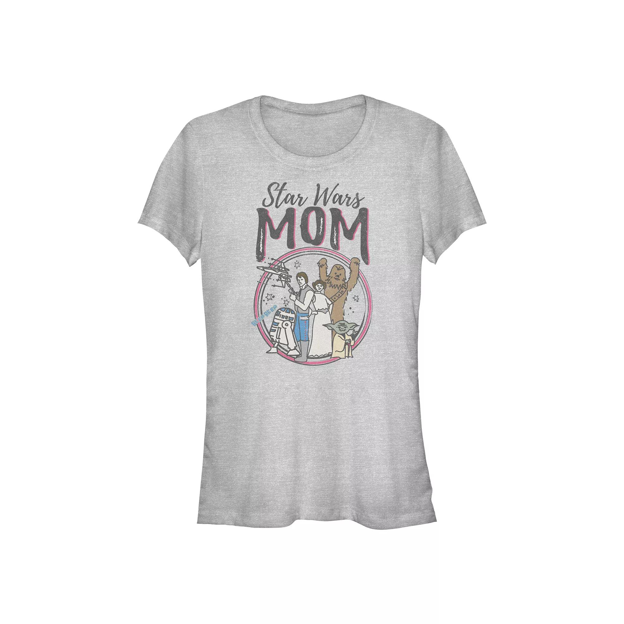 Women's Star Wars Mom Character Collage Fitted Graphic Tee,  Product Image