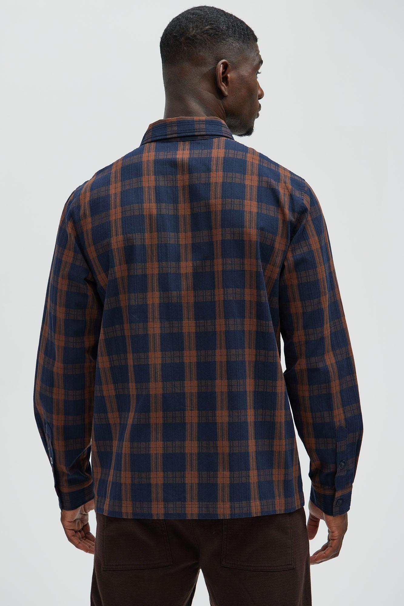 Edgar Plaid Shirt - Brown Combo Male Product Image