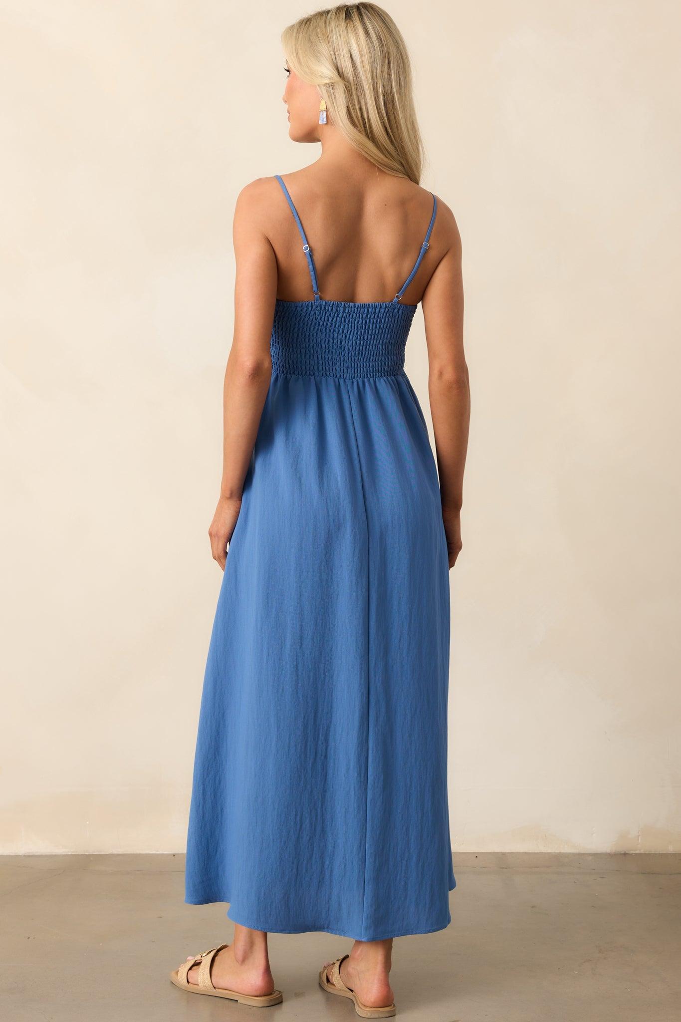 Z Supply Riviera Blue Beachside Midi Dress Product Image