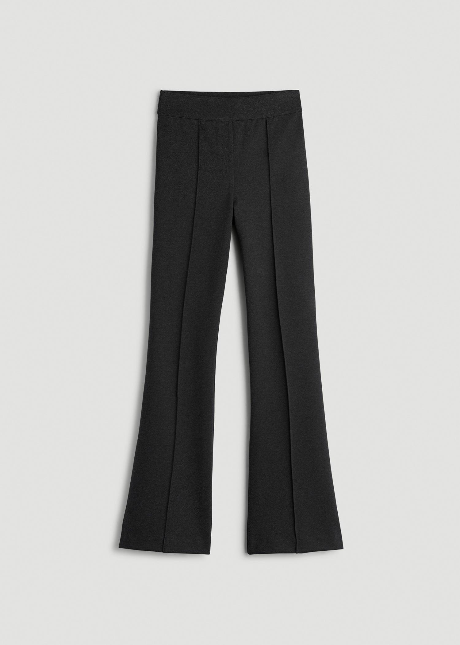 Soft Flex Ponte Pull On Flare Pants for Tall Women in Dark Charcoal Heather Female Product Image