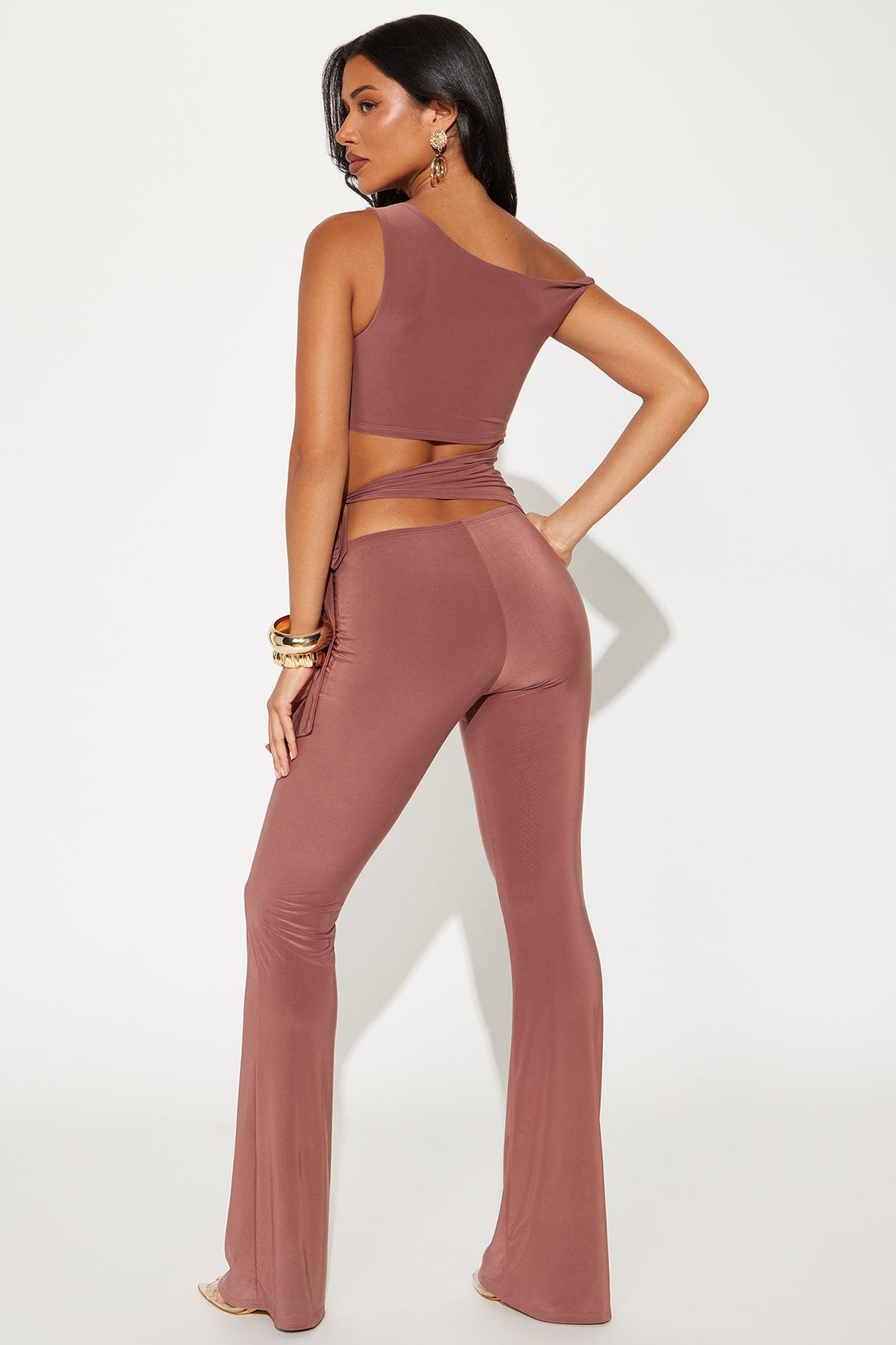 Harper Flare Leg Jumpsuit - Mocha Product Image