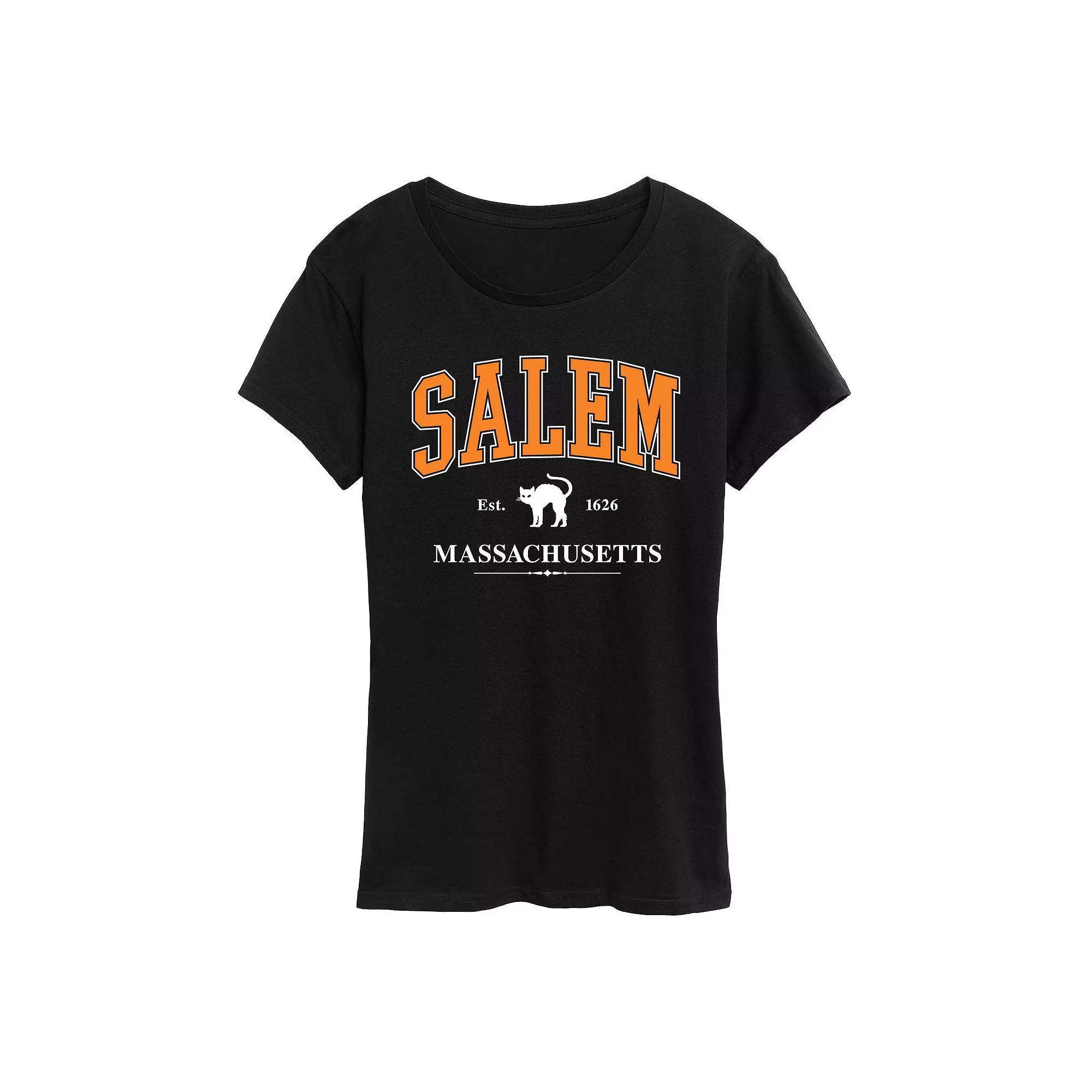 Women's Collegiate Salem Massachusetts Halloween Tee, Girl's,  Product Image
