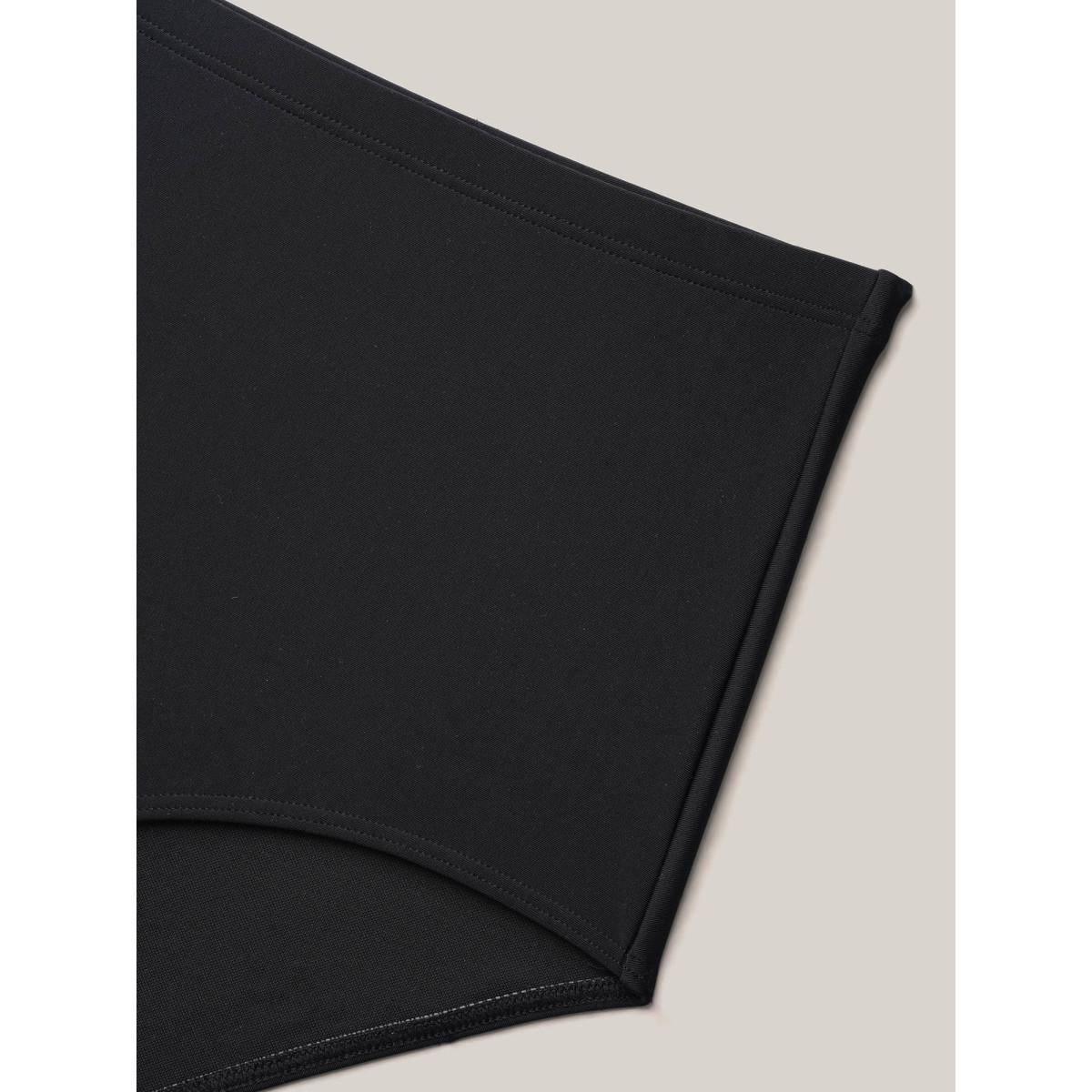 Plus Size Floral Print Non-Removable Cups Swim Dress Women's Swimwear Black Beach Bodycon Square Neck High stretch Curve Swim Dresses BloomChic 14-16/1X Product Image