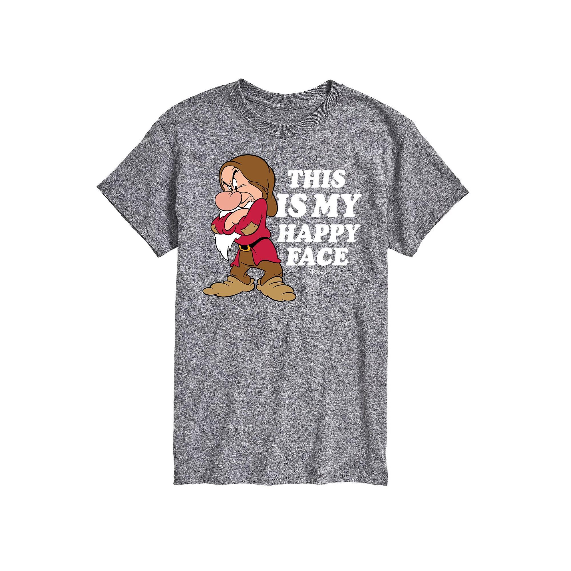 Disney Princess Big & Tall Grumpy Happy Face Graphic Tee, Men's,  Product Image