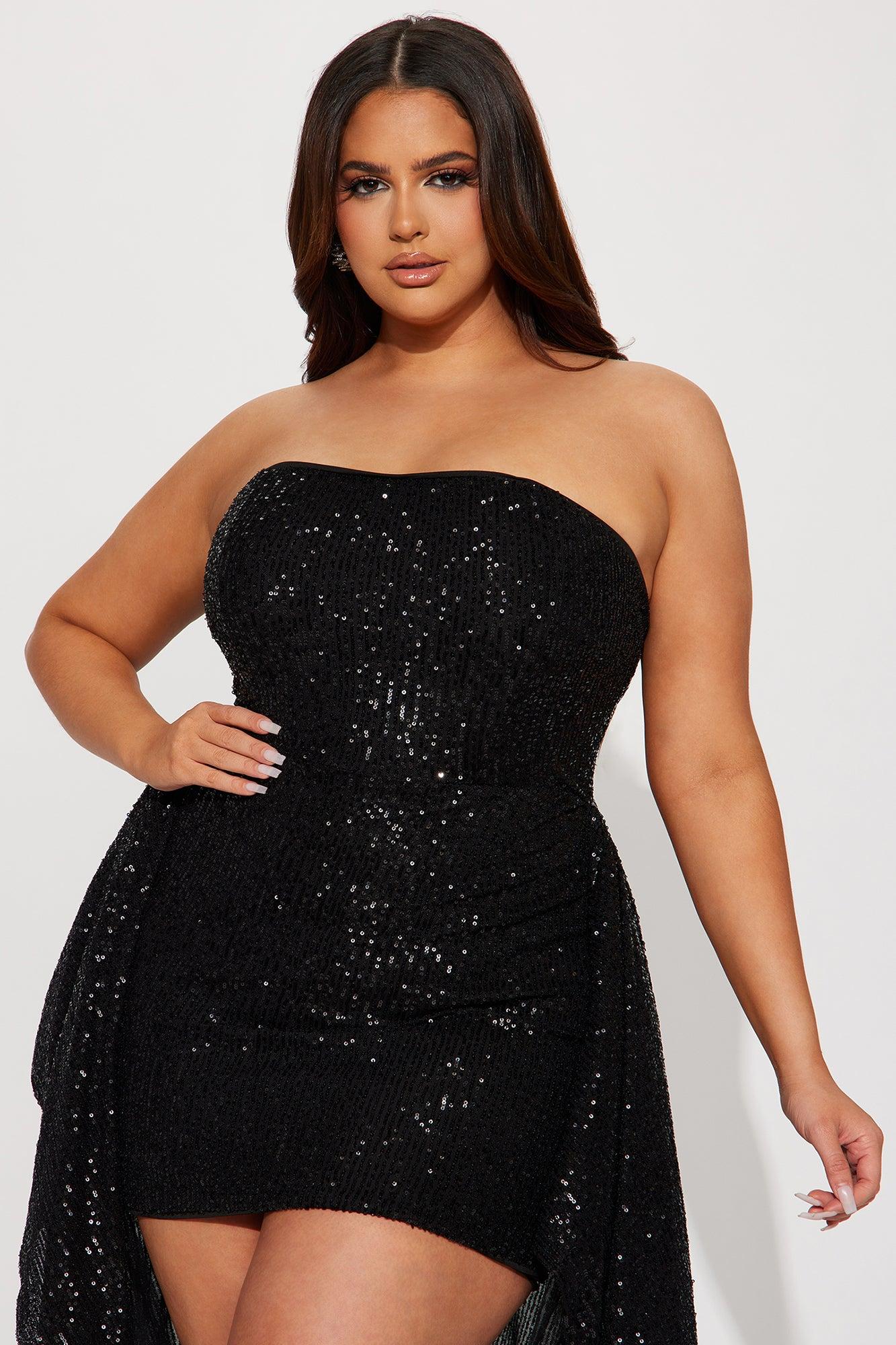 Carlie Sequin Gown - Black Product Image