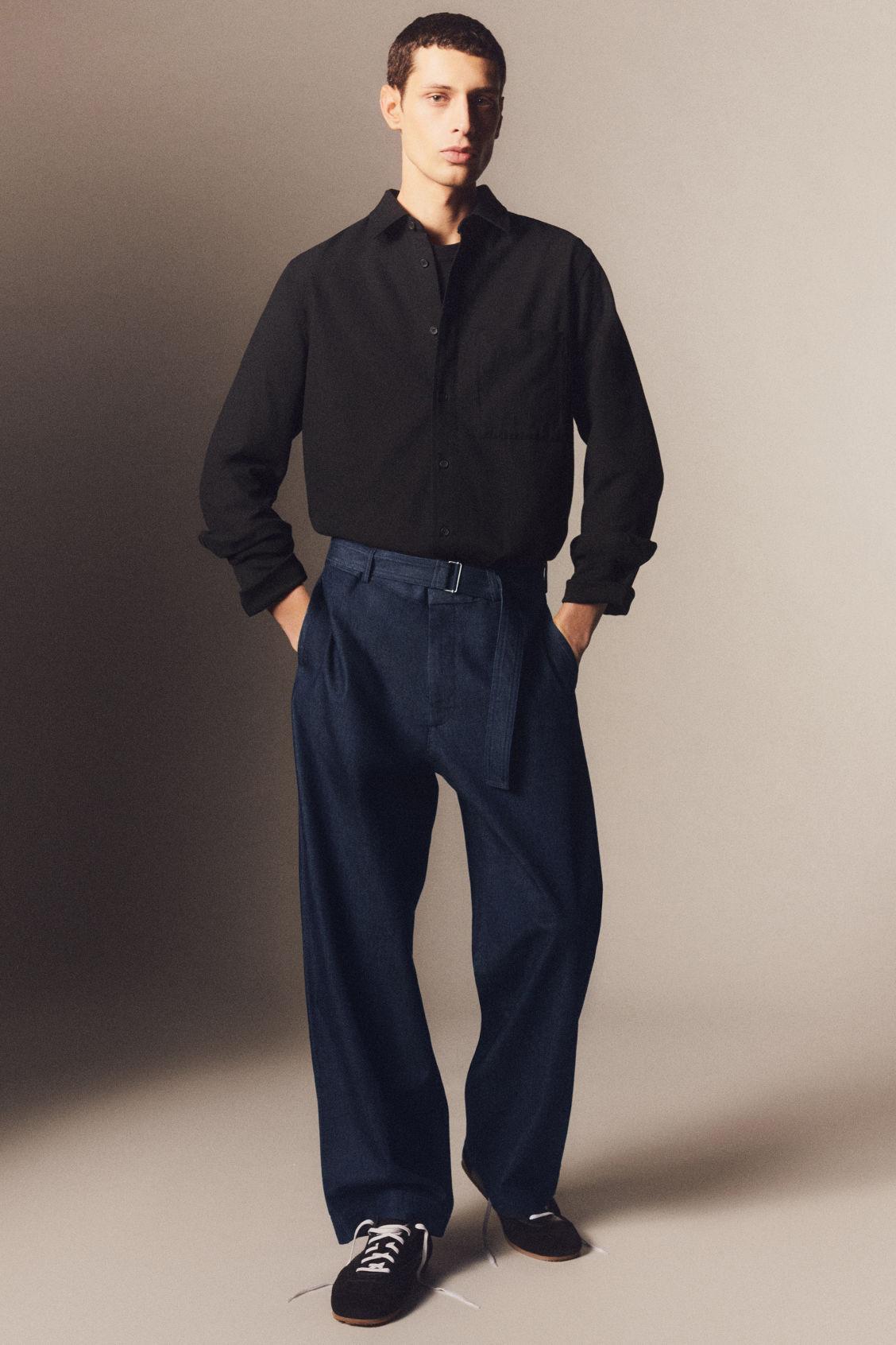 Mens SECONDSKIN Leather Full-Zip Overshirt Product Image