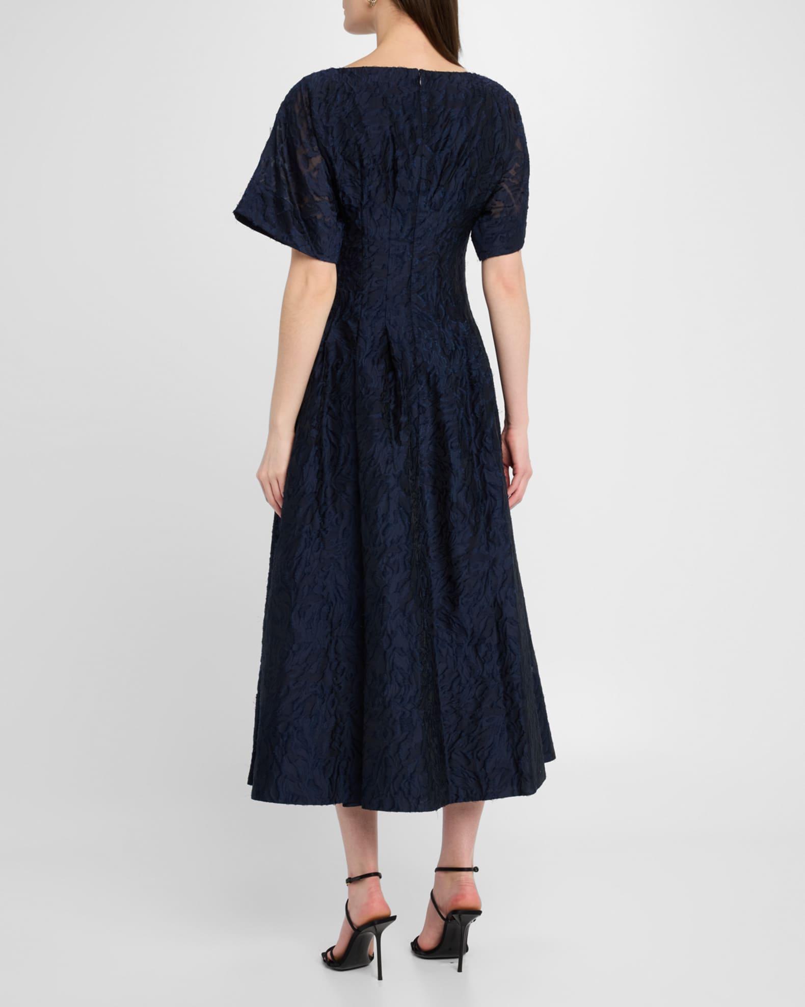 Rosalie Pleated Fil Coupe Midi Dress Product Image