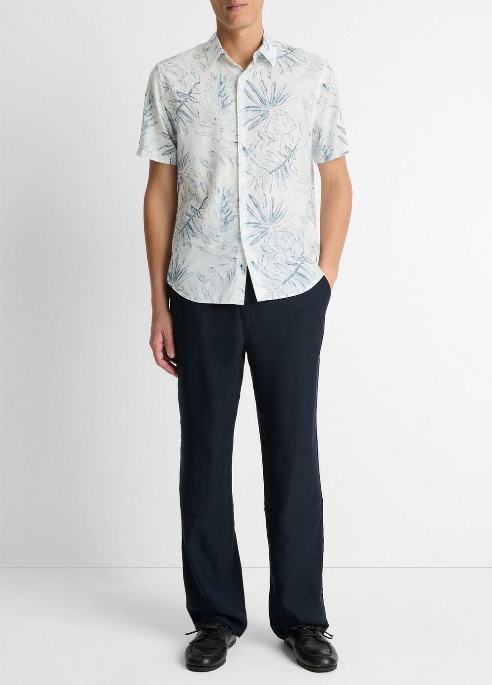 Venice Palms Cotton-Blend Short-Sleeve Shirt Product Image