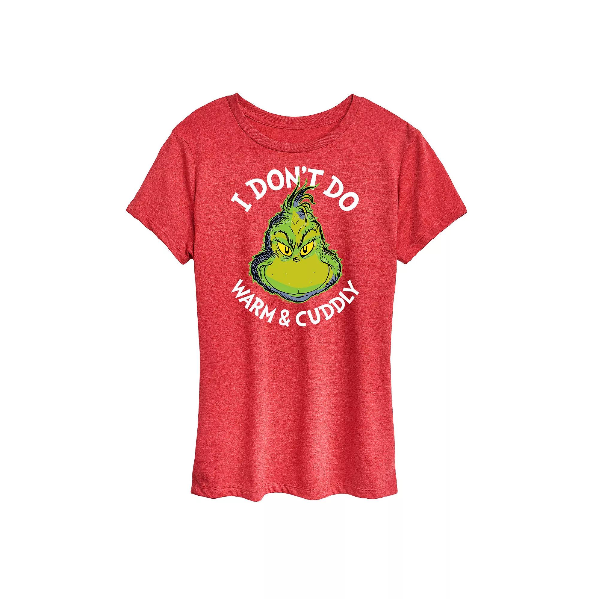 Women's Dr. Seuss The Grinch Don't Do Warm Cuddly Graphic Tee, Girl's,  Product Image