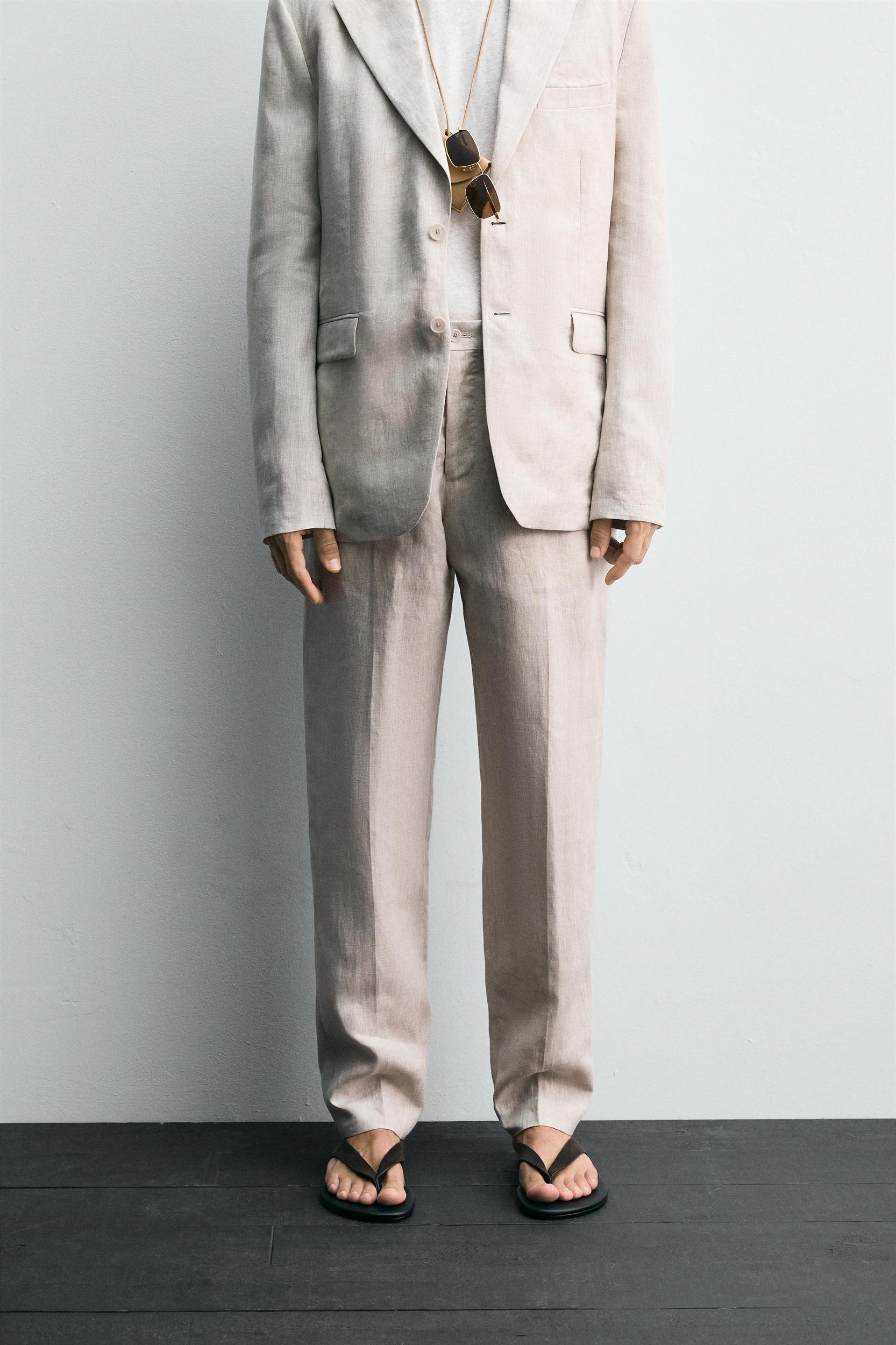 SUIT PANTS IN 100% LINEN Product Image