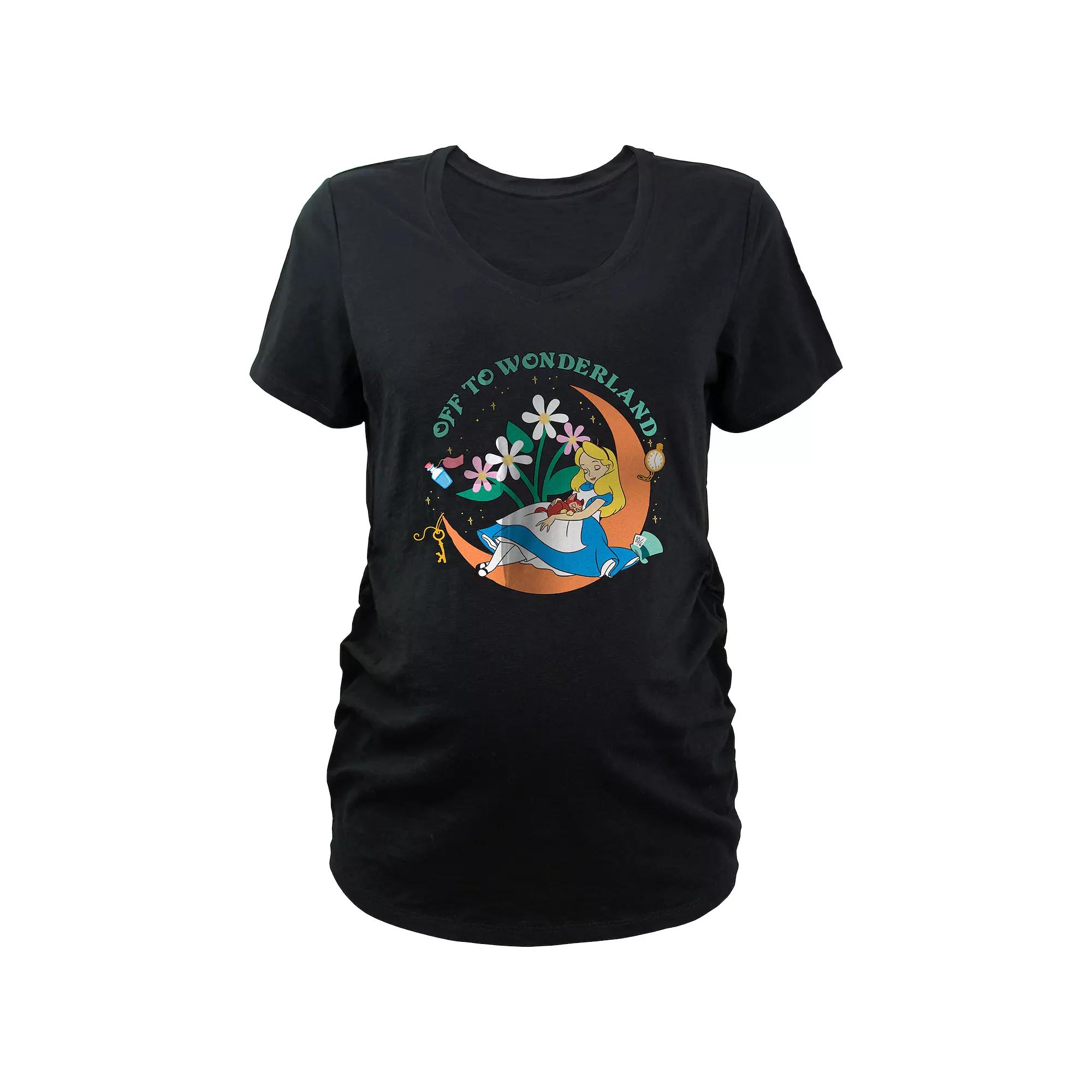 Maternity Proud Mama V-Neck Graphic Tee, Women's, Size: Small-Mat, Black Product Image