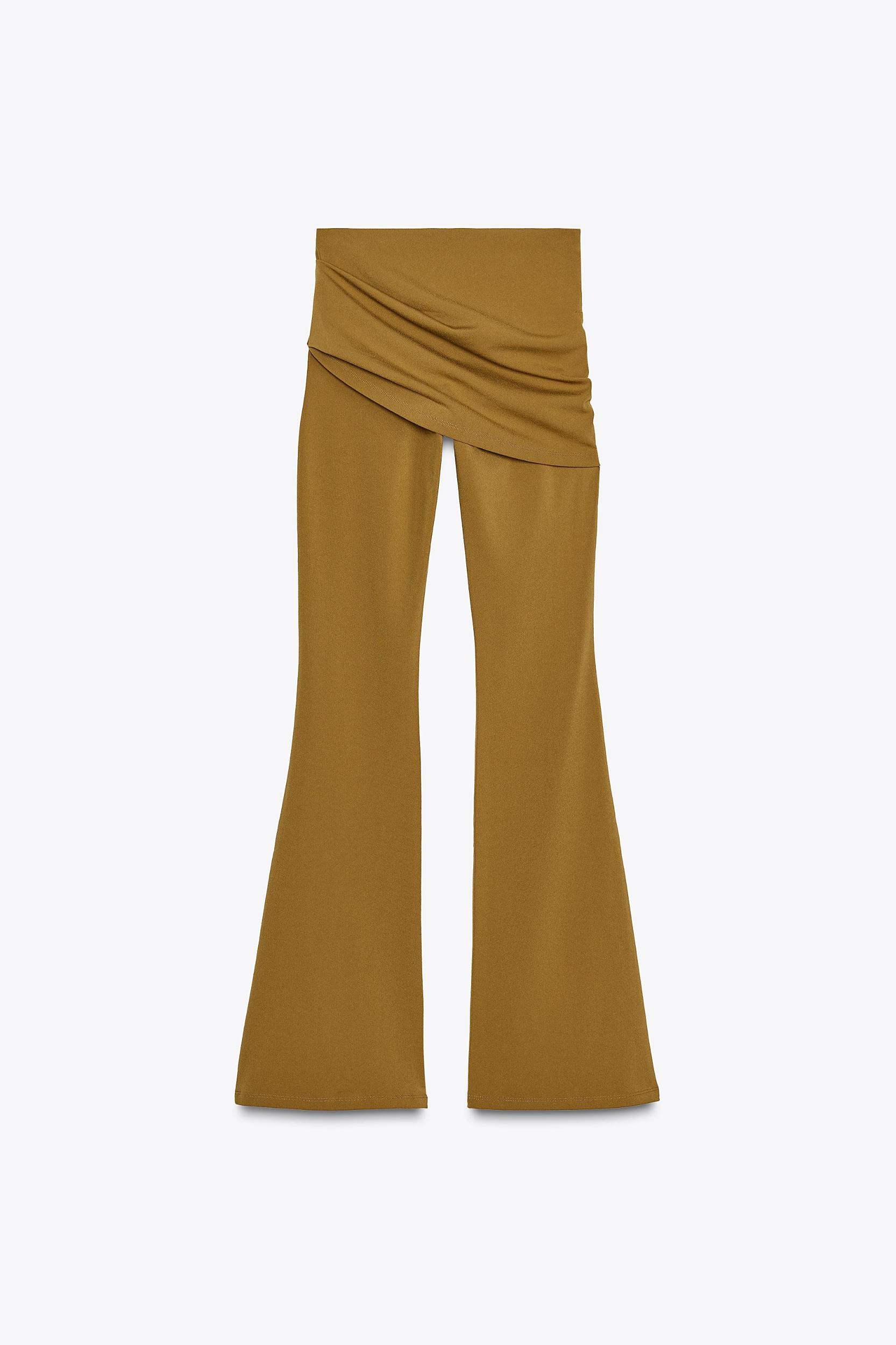 DRAPED WAIST FLARE PANTS Product Image