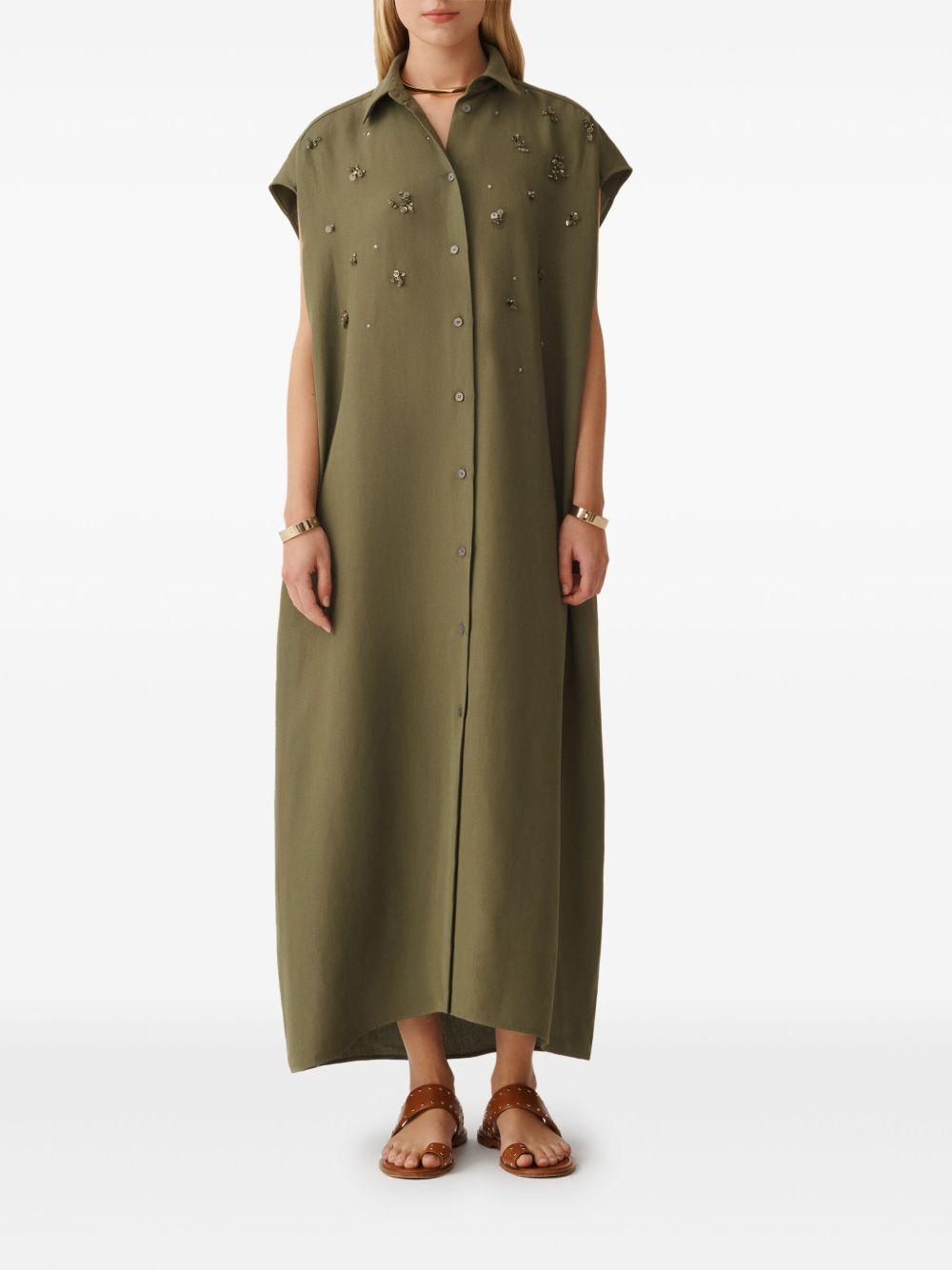 bead-embellished shirt dress Product Image