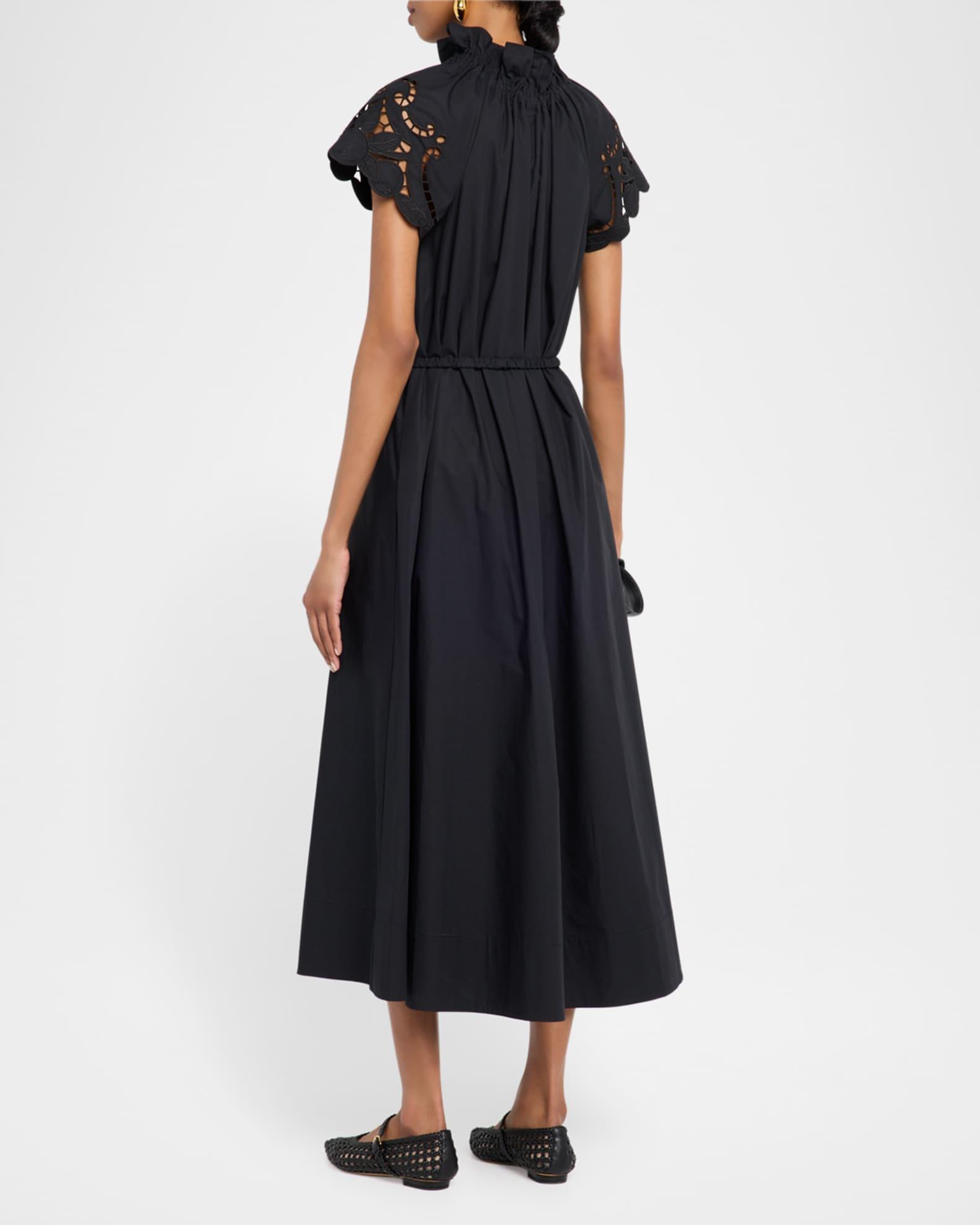 Amaretti Eyelet-Embroidered Midi Dress Product Image