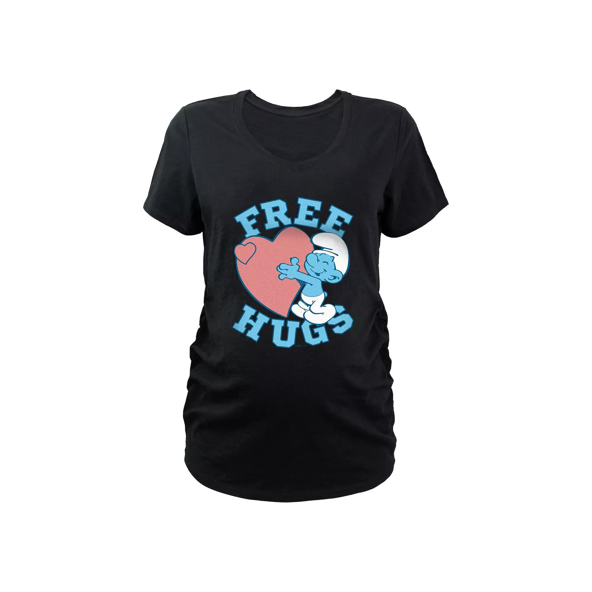 Maternity Smurfs Free Hugs Graphic Tee, Women's,  Product Image