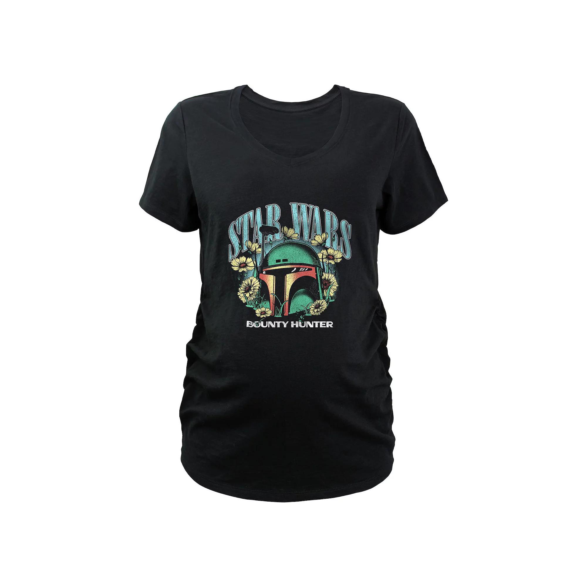 Maternity Star Wars Boba Fett Floral Bounty Hunter Graphic Tee, Women's,  Product Image