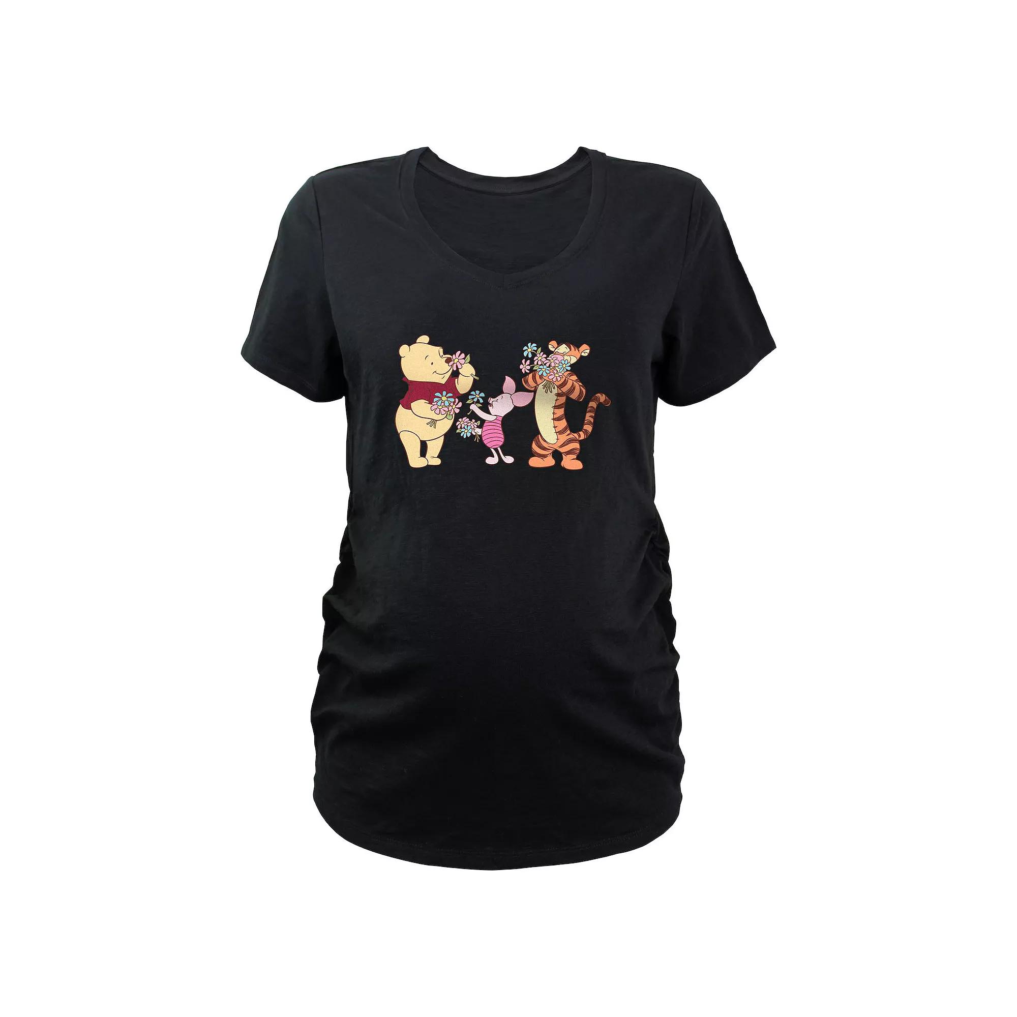 Disney's Winnie The Pooh & Friends Flower Time Maternity Graphic Tee, Women's,  Product Image