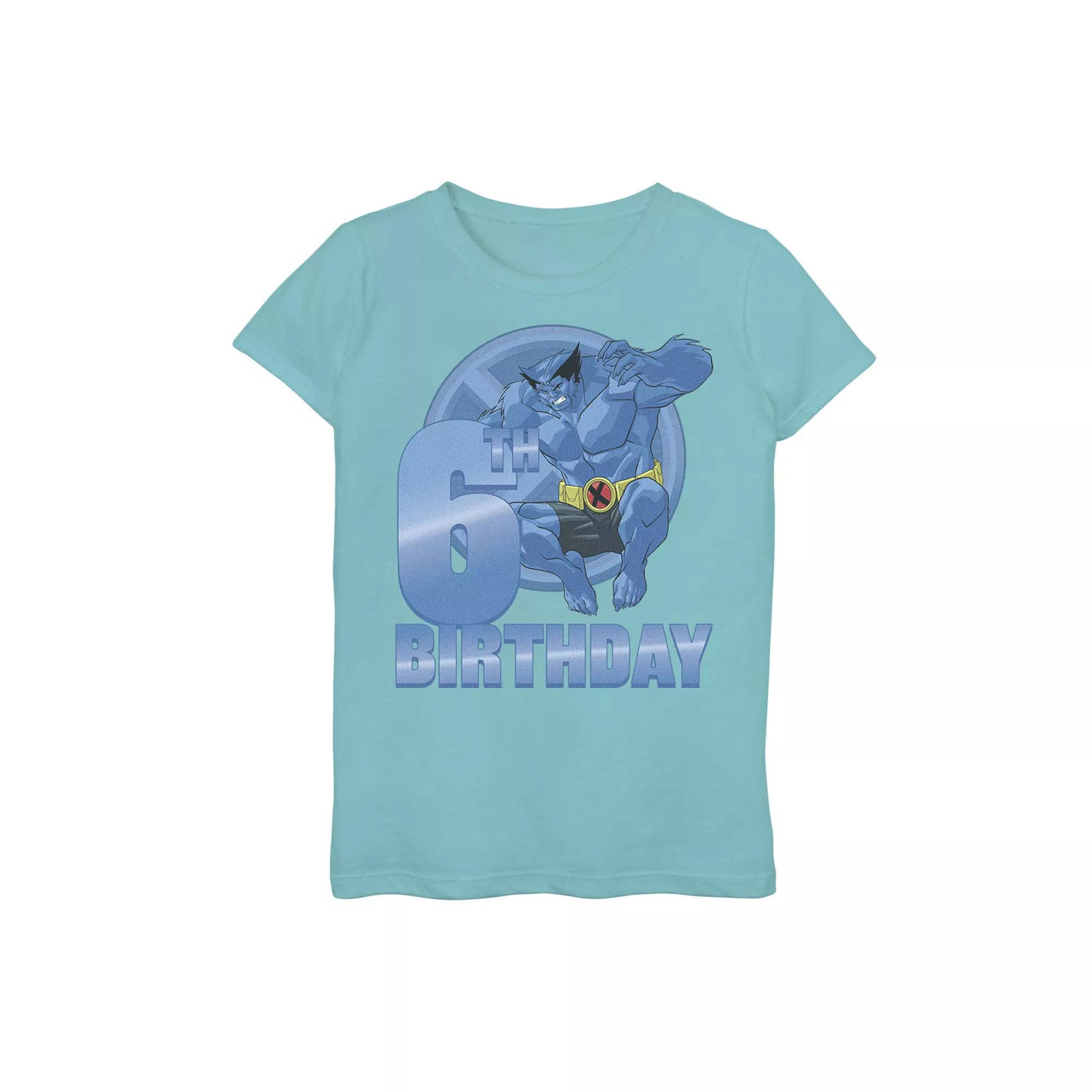 Girls 7-16 Marvel X-Men Beast 6th Birthday Badge Graphic Tee, Girl's,  Product Image