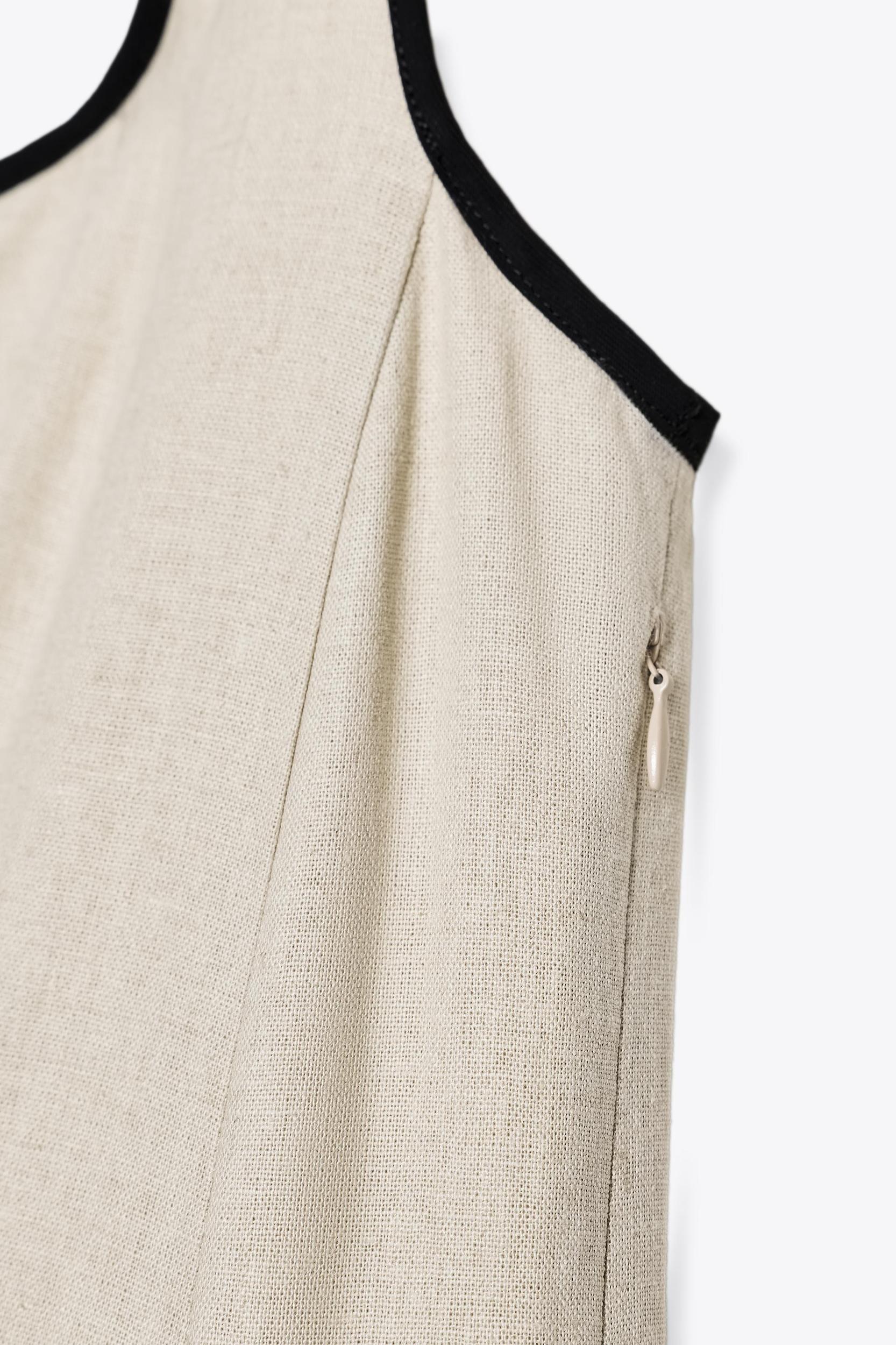 CONTRAST TRIM MIDI DRESS Product Image