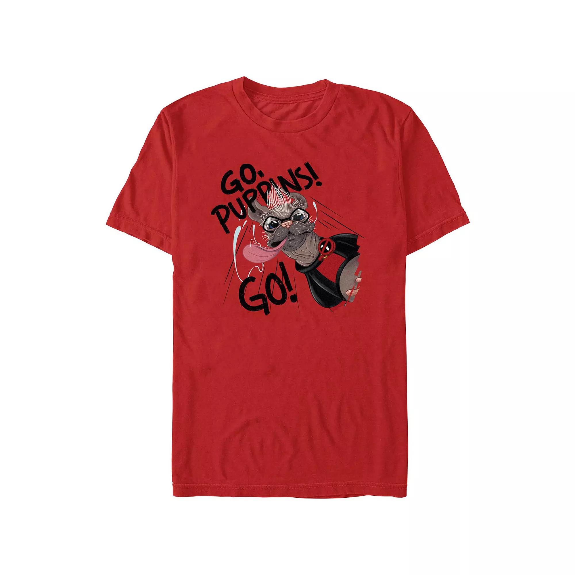 Men's Deadpool And Wolverine Dogpool Go Puppins Graphic Tee, Size: XXL, Red Product Image