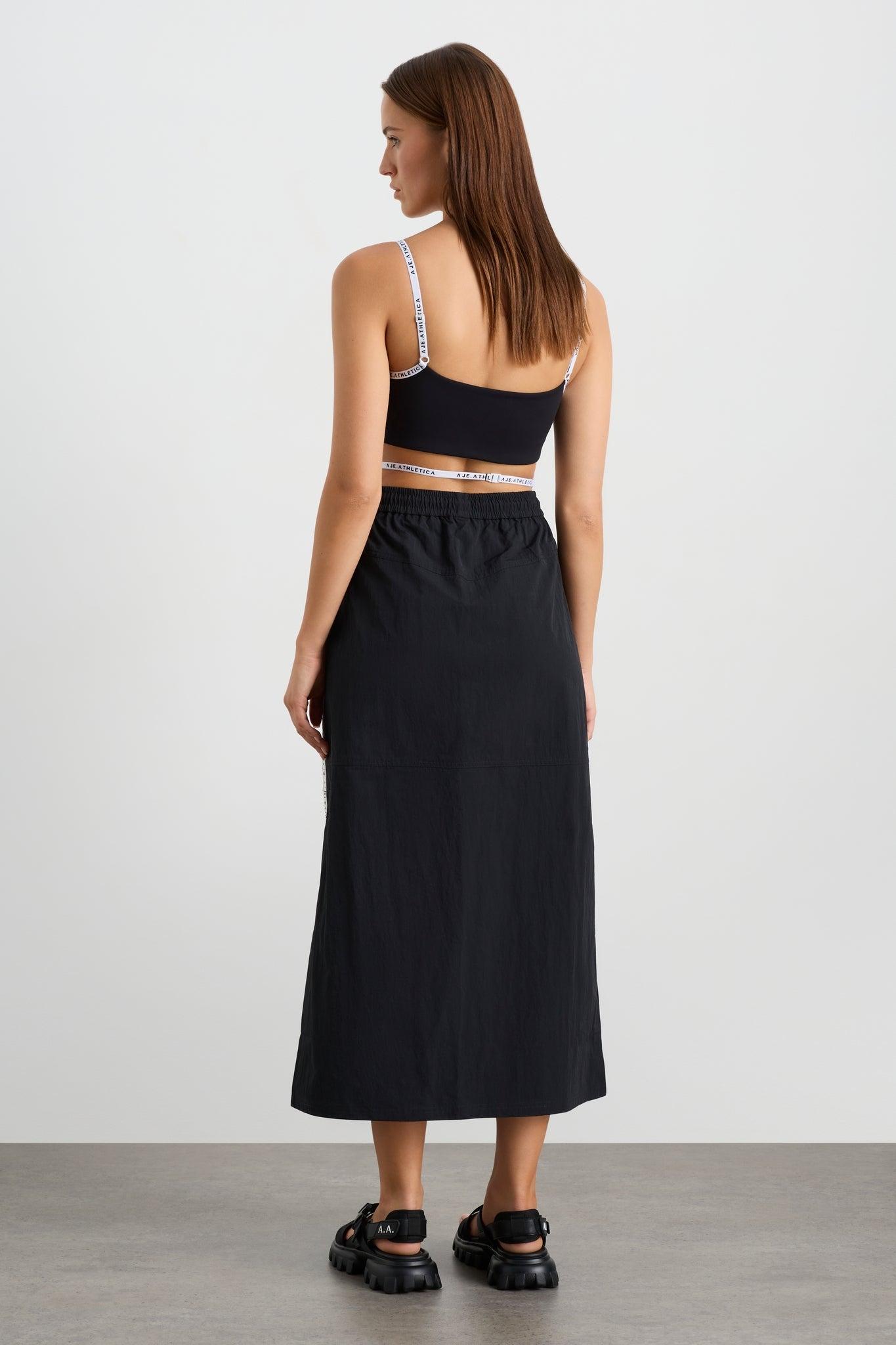 Logo Tape Spray Midi Skirt 647 Product Image