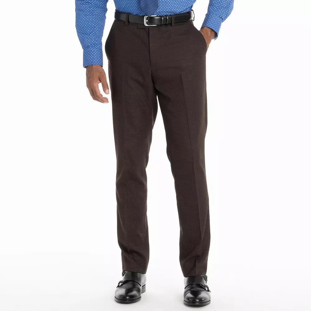 Mens Nick Graham Bowery Slim Fit Suit Pants Red Tic Weave Product Image
