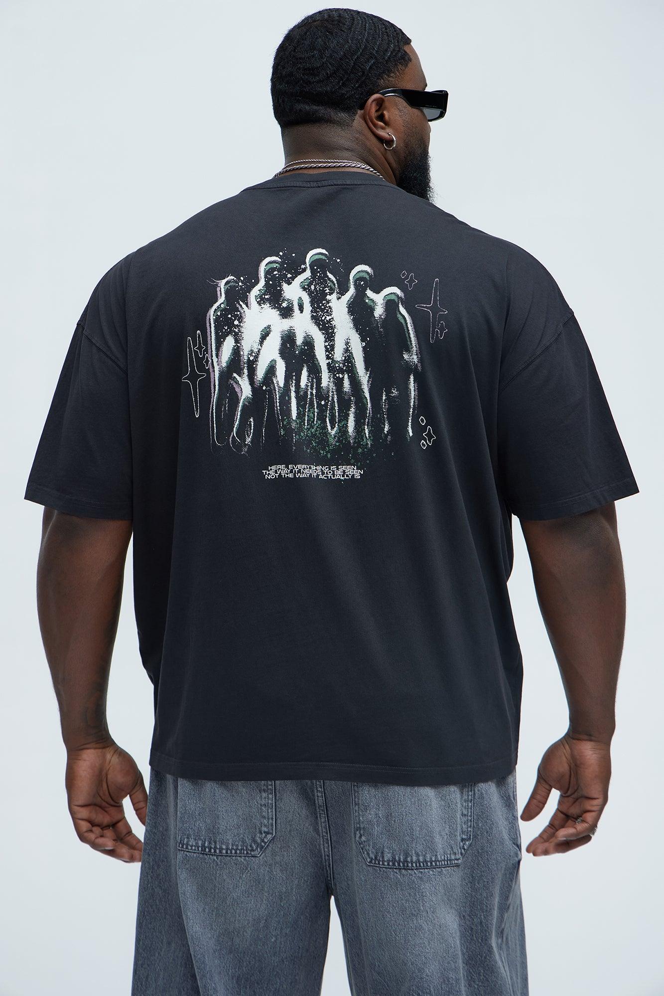 Brutalism Oversized Short Sleeve Tee - Charcoal Product Image