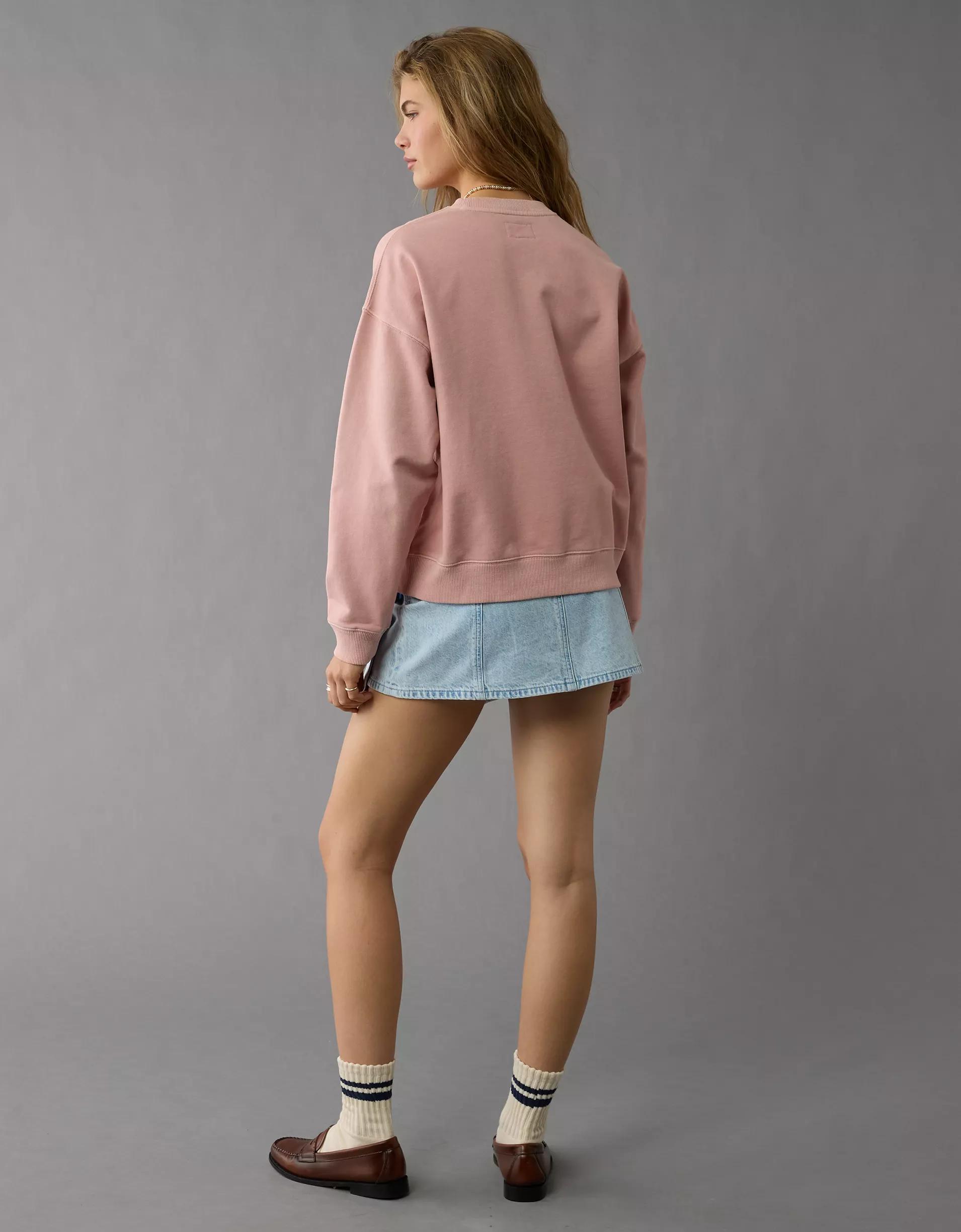 AE Valentine's Day Graphic Relaxed Crew Neck Sweatshirt Product Image