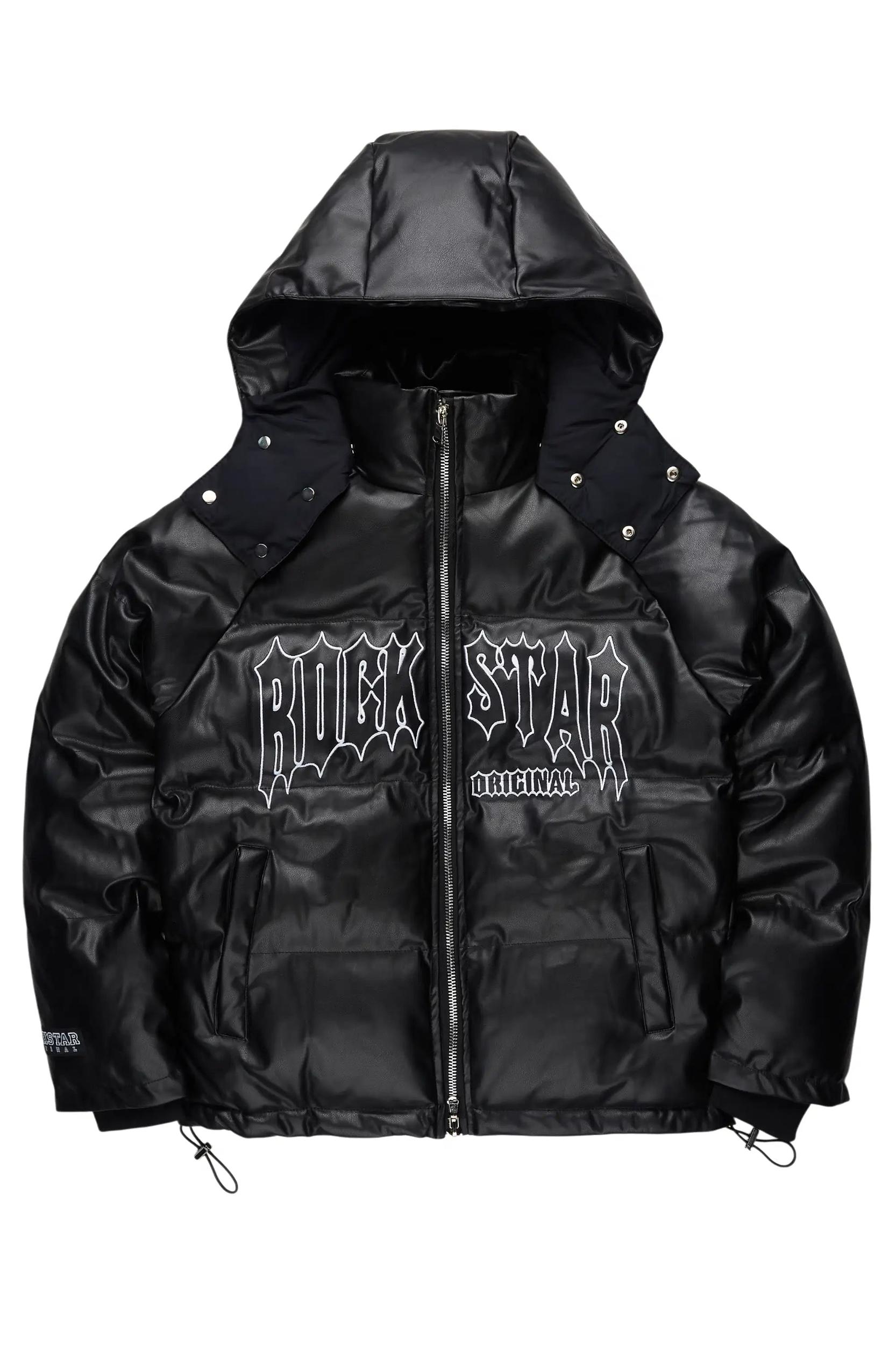 Ravi Black Puffer Jacket Male Product Image