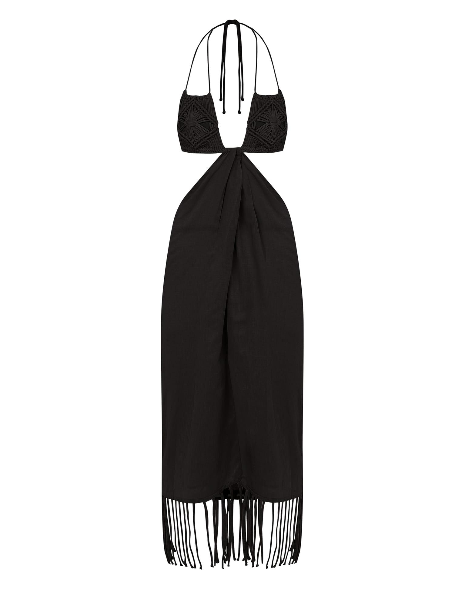 Amra Midi Dress (Exchange Only) - Black Product Image