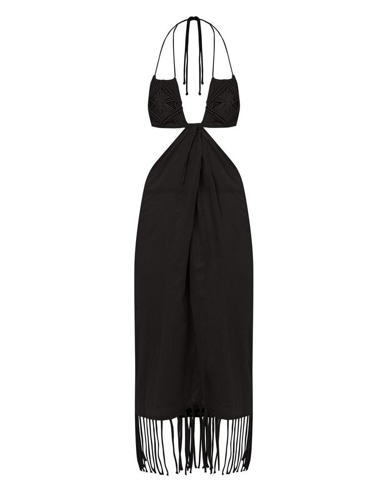 Amra Midi Dress (Exchange Only) - Black Product Image