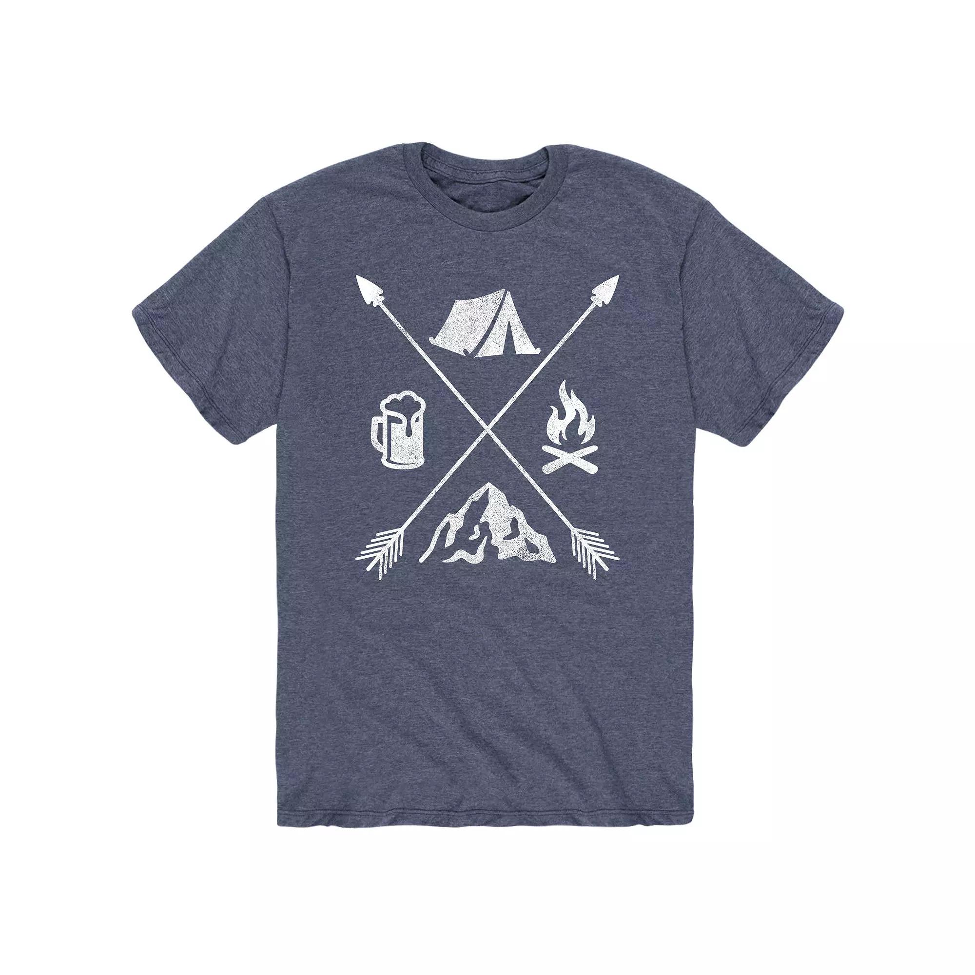 Men's Camping Icons Arrows Tee,  Product Image