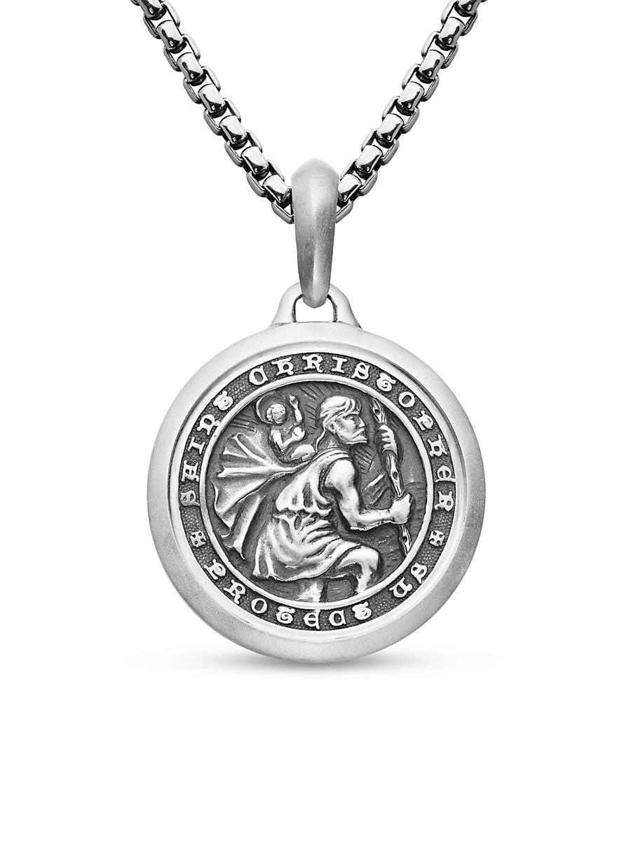 Mens The Amulets Sterling St. Christopher Amulet Product Image