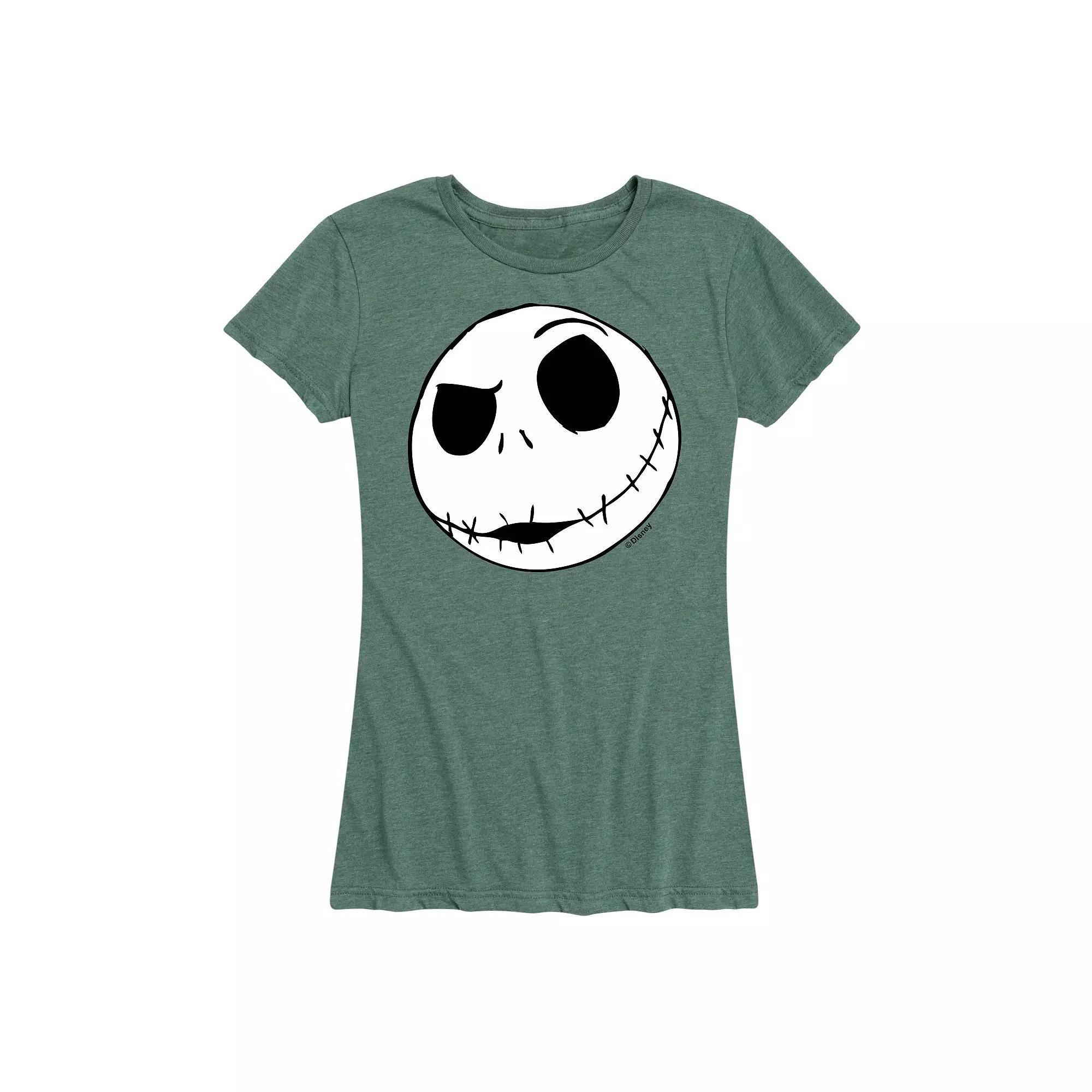 Disney's Nightmare Before Christmas Women's Jack Face Graphic Tee, Girl's,  Product Image