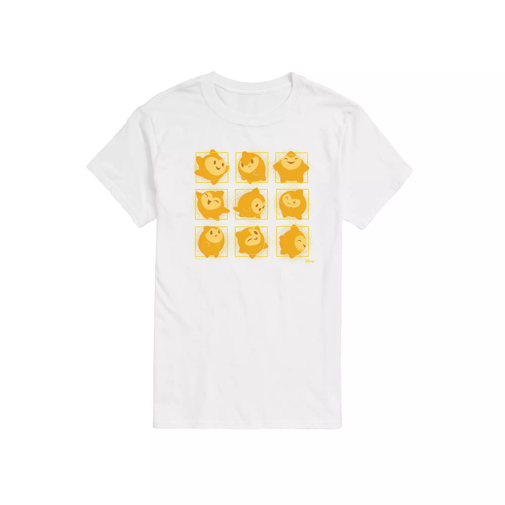Disney's Wish Big & Tall Star Face Grid Graphic Tee, Men's,  Product Image